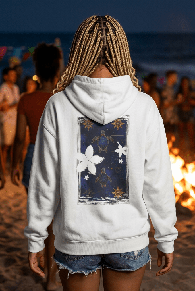 Tapa Hōkū Honu Heavy Blend Hooded Sweatshirt Maroon S The Local Banyan