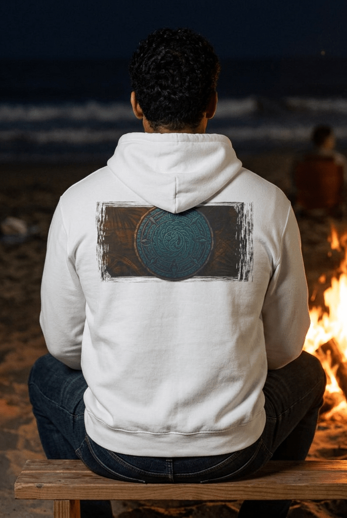Makau Mana Heavy Blended Hooded Sweatshirt White S The Local Banyan