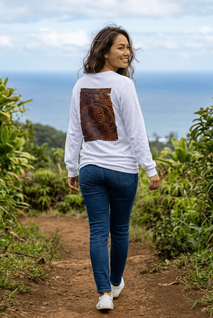 Koa Voyager Garment dyed Long Sleeve Tee White S The Local Banyan