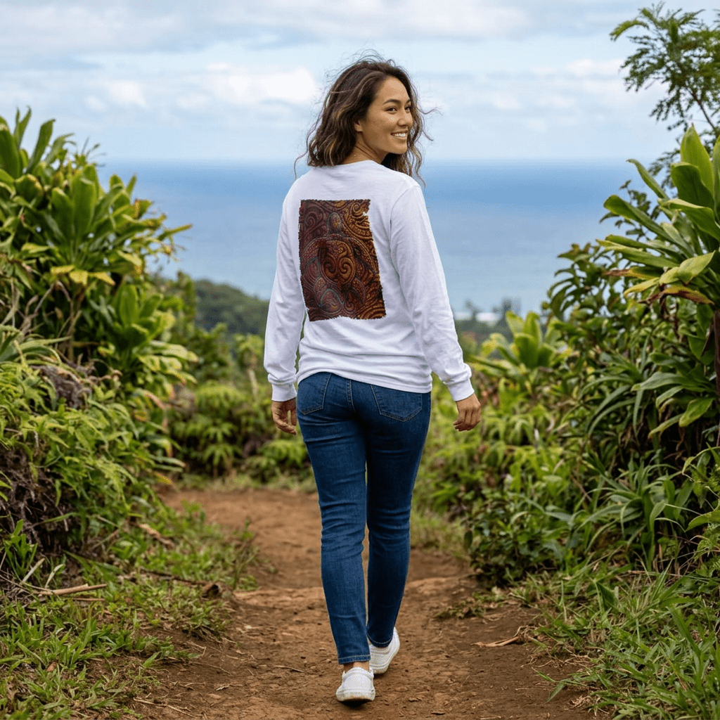 Koa Voyager Garment dyed Long Sleeve Tee White S The Local Banyan