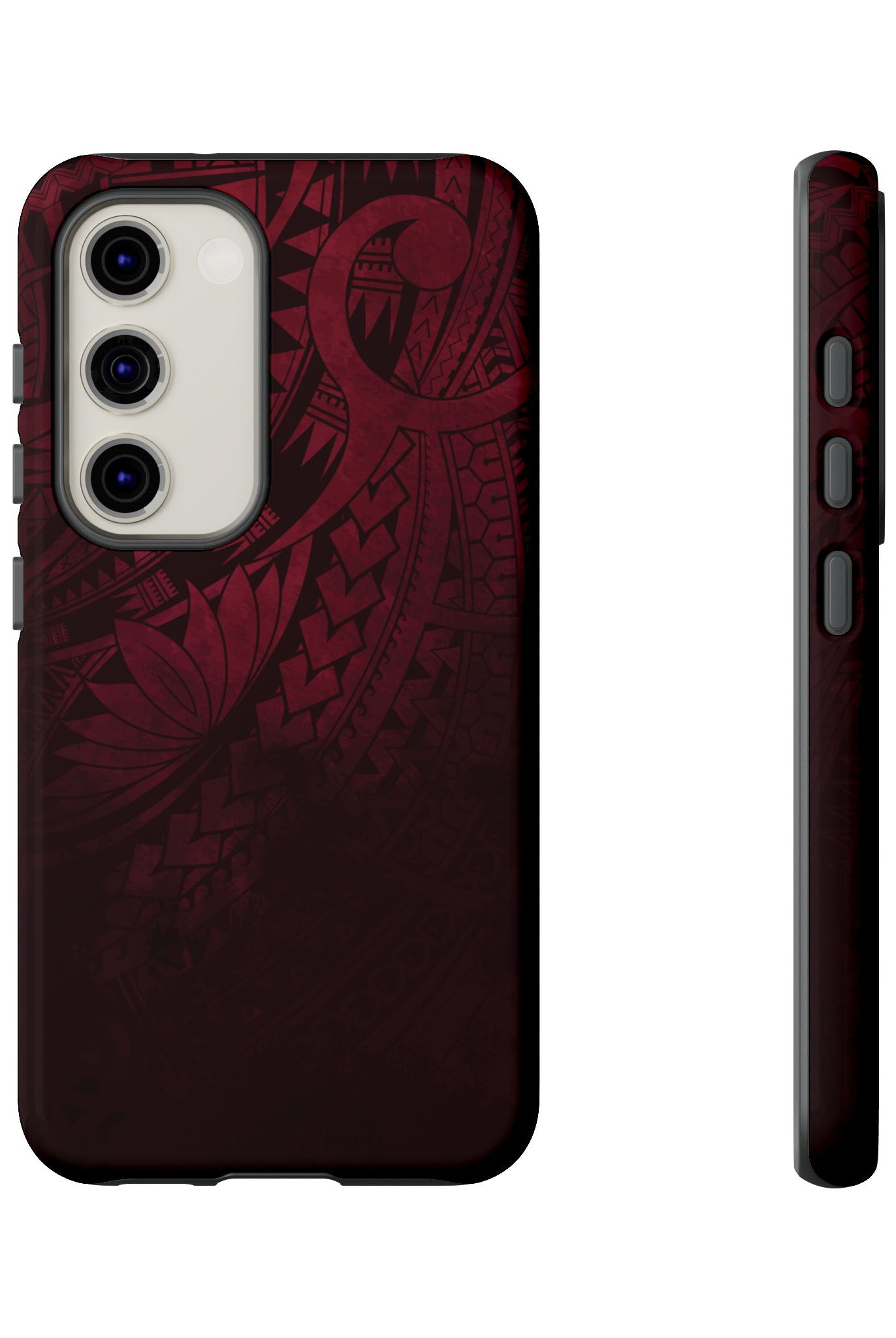 Eternal Ember Tough Samsung Galaxy Case Side View - Dual Layer Drop Protection Hawaiian Phone Case - The Local Banyan
