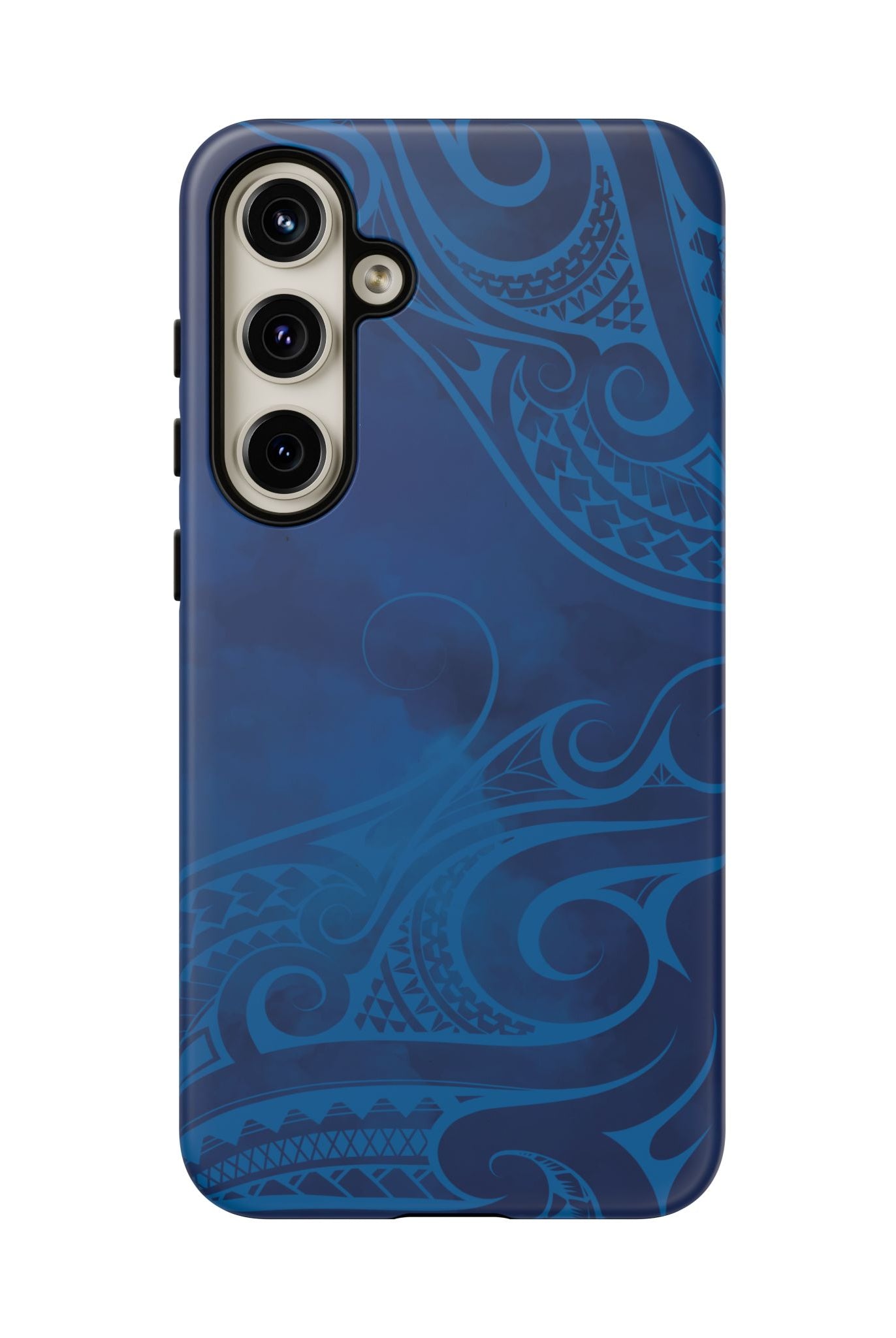 Kai Legacy Tough Samsung Galaxy Case Detail View - Hawaiian Ocean Blue Polynesian Tribal Design Close Up - The Local Banyan