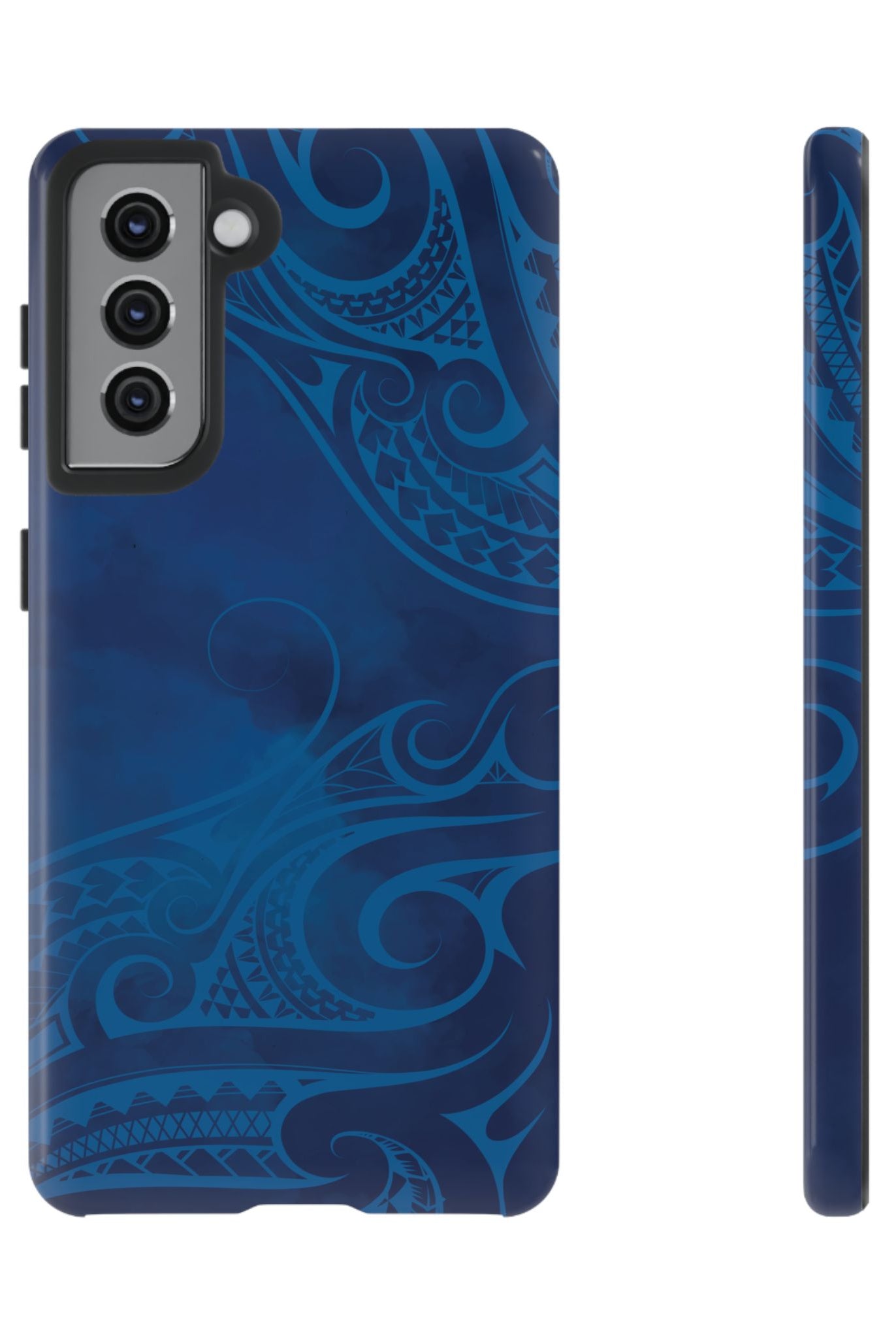 Kai Legacy Tough Samsung Galaxy Case Samsung Galaxy S21 Glossy - Hawaiian Ocean Blue Polynesian Tribal Design - The Local Banyan