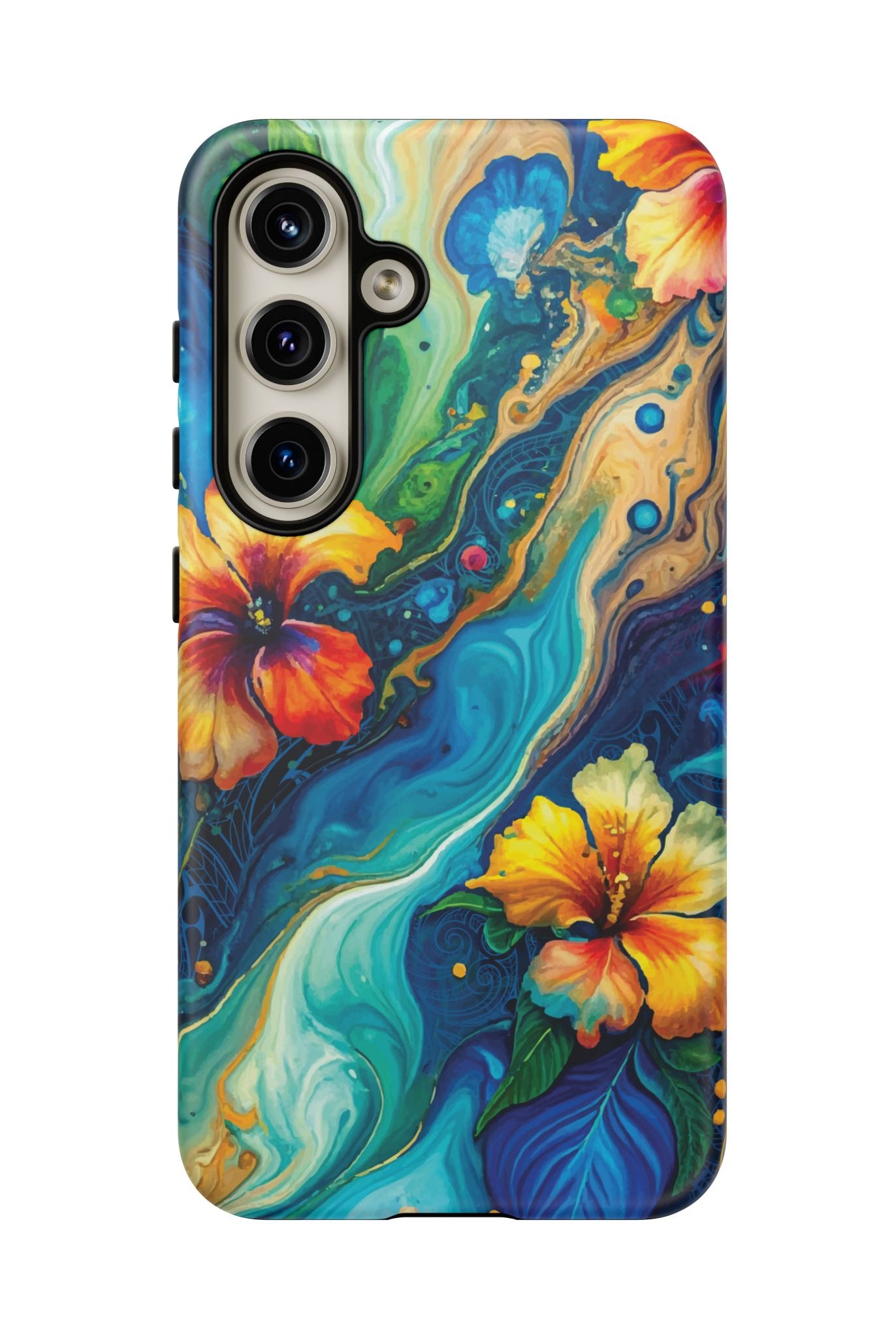 Aloalo Drift Tough Samsung Galaxy Case Side View - Dual Layer Drop Protection Hawaiian Phone Case - The Local Banyan