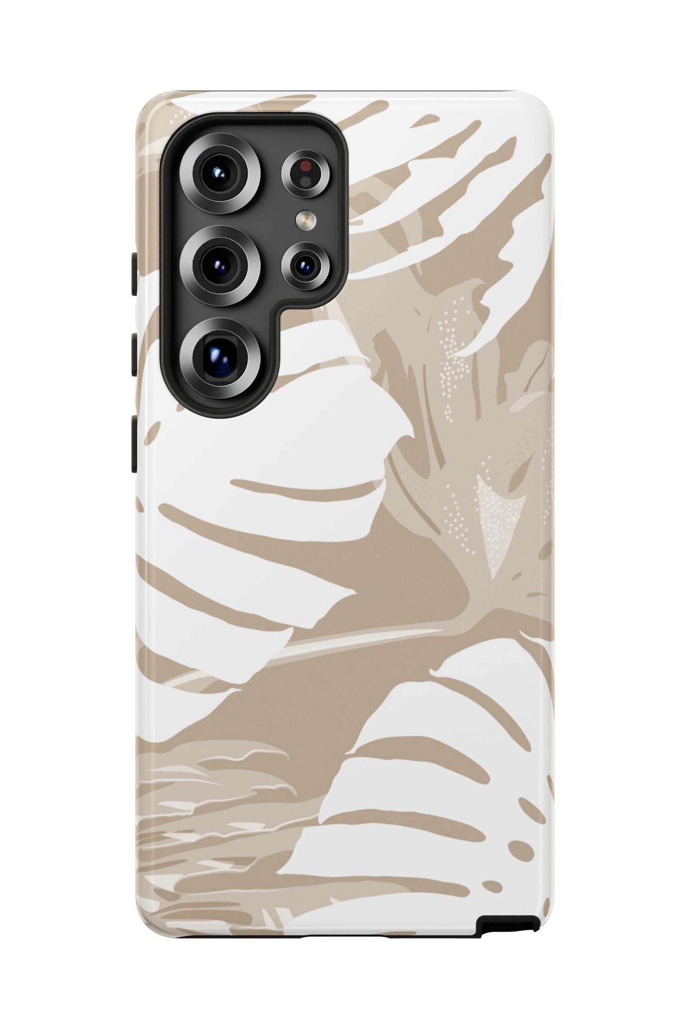 Exotic Monstera Tough Samsung Galaxy Case Side View - Dual Layer Drop Protection Hawaiian Phone Case - The Local Banyan
