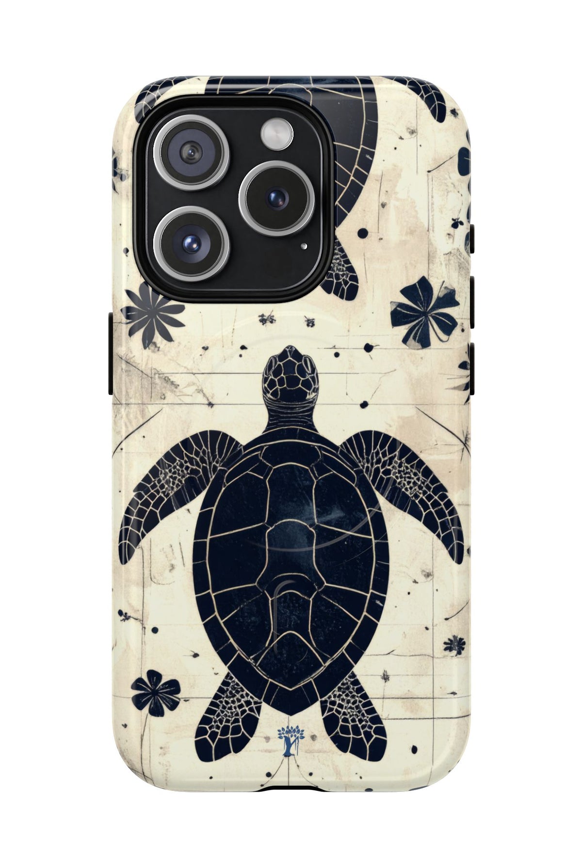 Tapa Keʻa Honu Magnetic Case for iPhone iPhone 15 Pro Glossy The Local Banyan