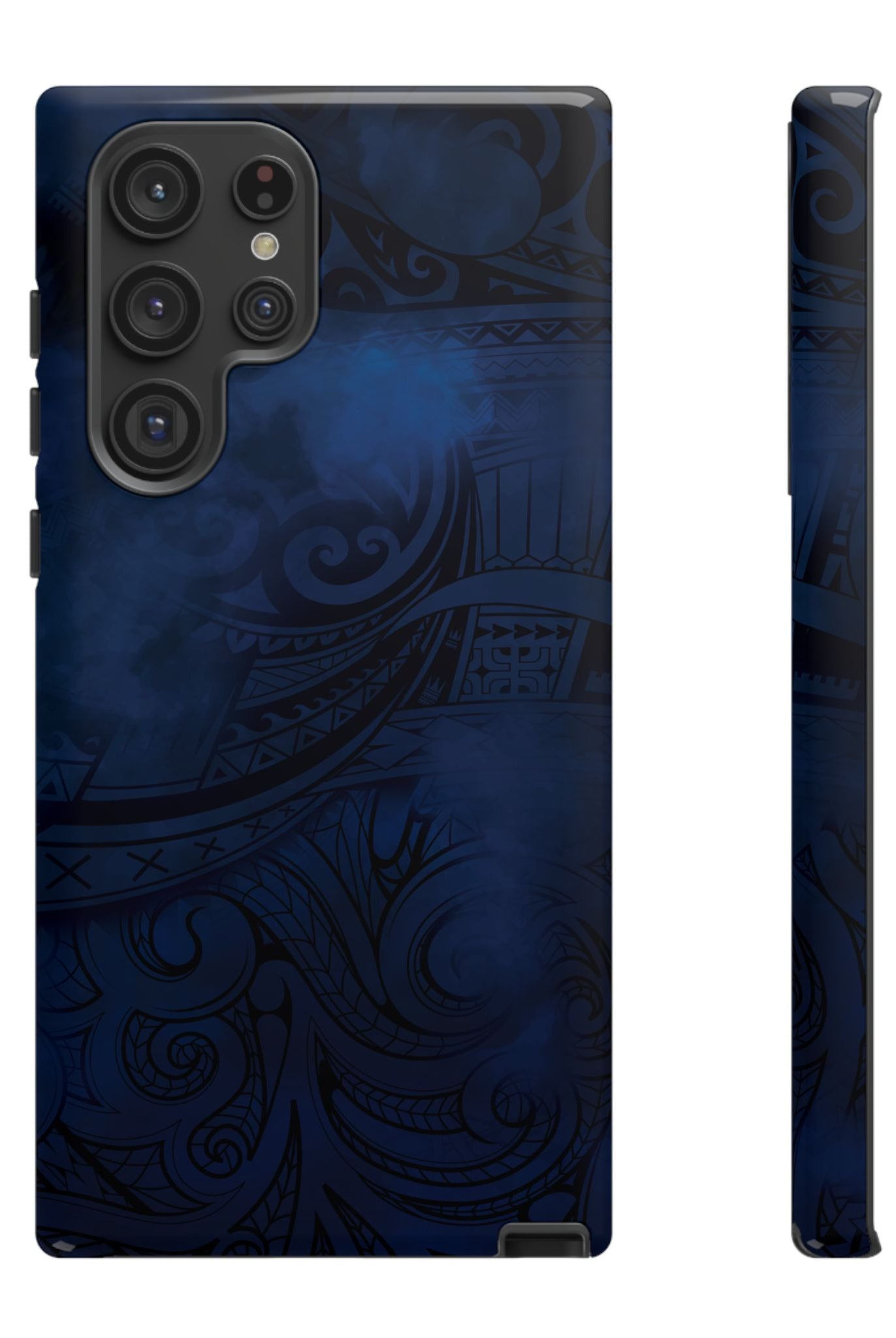 Midnight Essence Tough Samsung Galaxy Case Side View - Dual Layer Drop Protection Hawaiian Phone Case - The Local Banyan