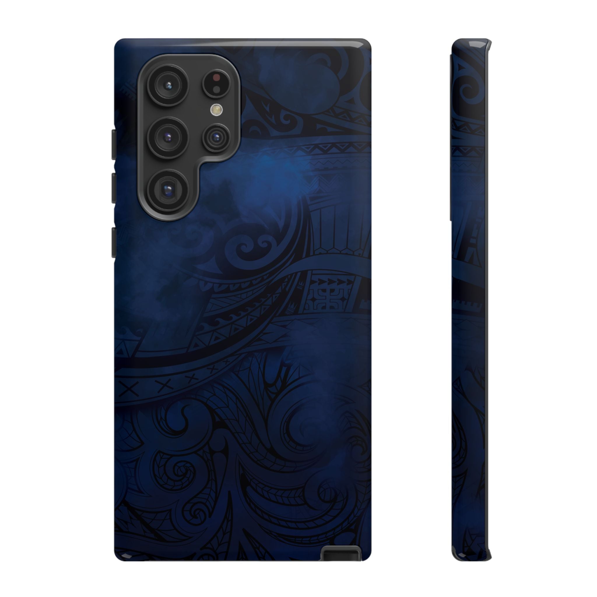 Midnight Essence Tough Samsung Galaxy Case Side View - Dual Layer Drop Protection Hawaiian Phone Case - The Local Banyan