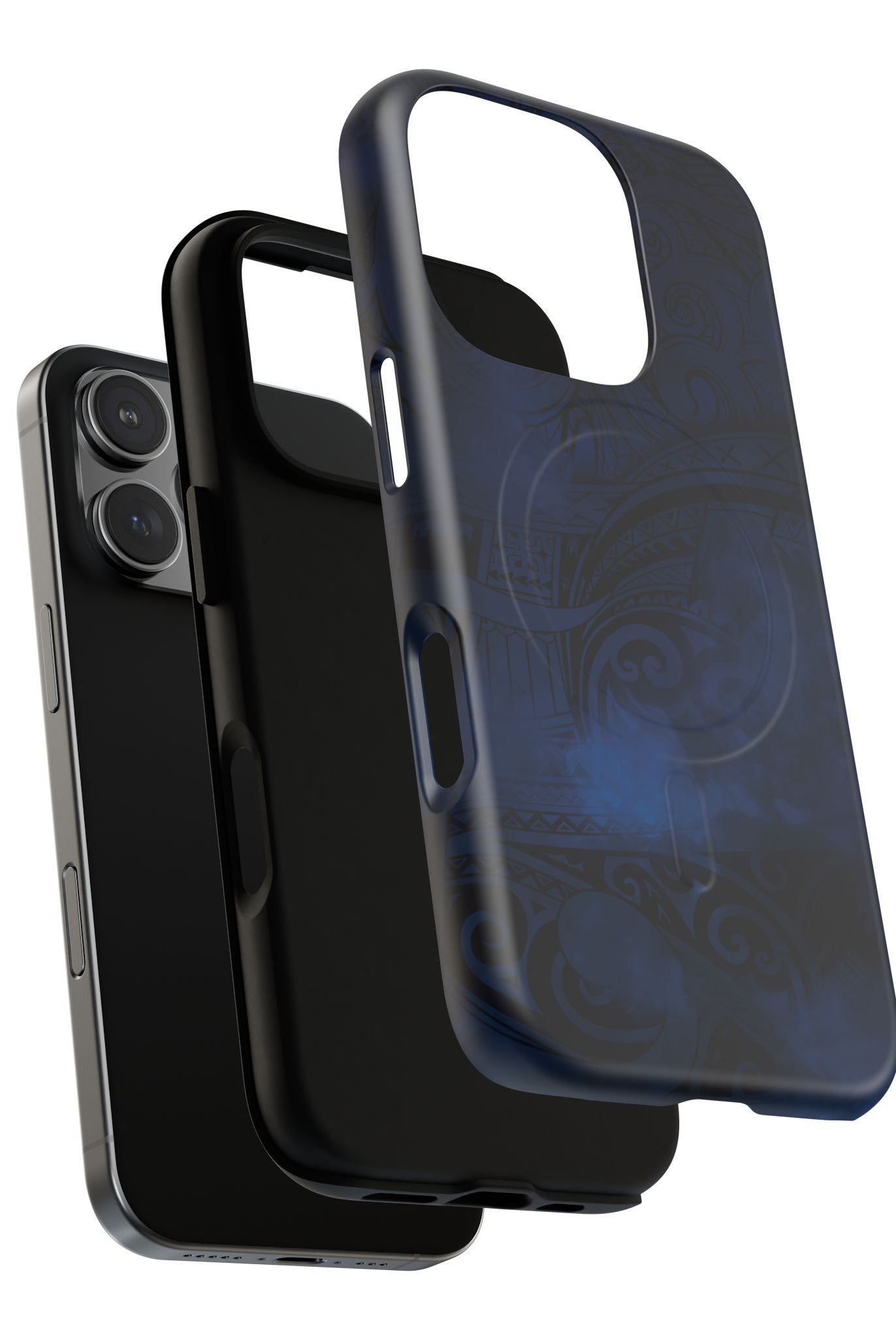 Midnight Essence MagSafe iPhone Case Side View - Dual Layer Drop Protection Hawaiian Phone Case - The Local Banyan