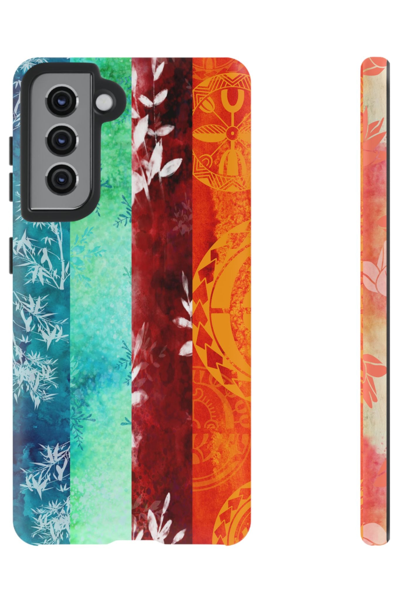Island Vibes Tough Samsung Galaxy Case Samsung Galaxy S21 Matte - Hawaiian Colorful Tropical Floral Design - The Local Banyan