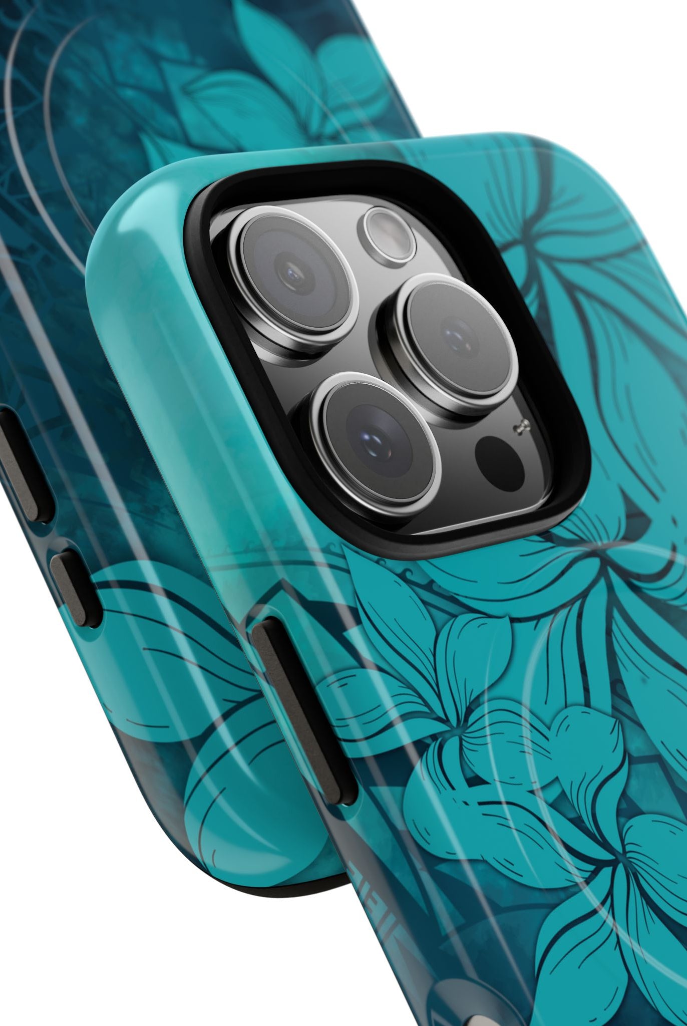 Moana Bloom MagSafe iPhone Case Side View - Dual Layer Drop Protection Hawaiian Phone Case - The Local Banyan