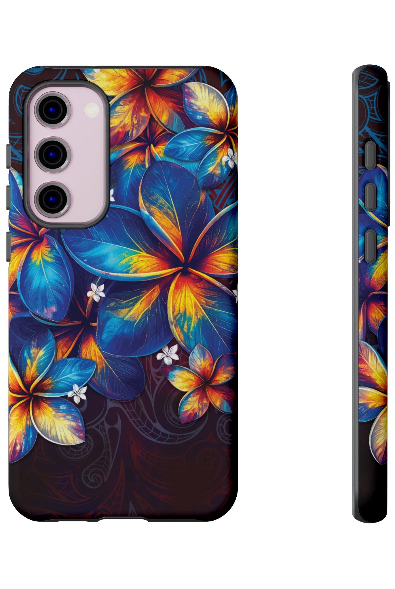 Nohea Twilight Tough Samsung Galaxy Case Side View - Dual Layer Drop Protection Hawaiian Phone Case - The Local Banyan