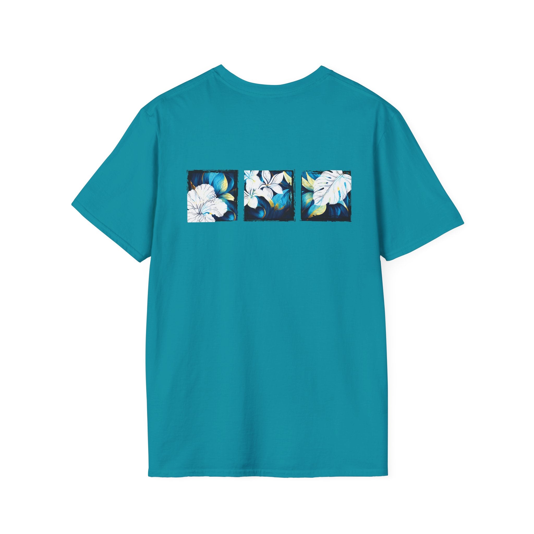 Coastal Bloom Soft Style Tee T-Shirt The Local Banyan S Tropical Blue