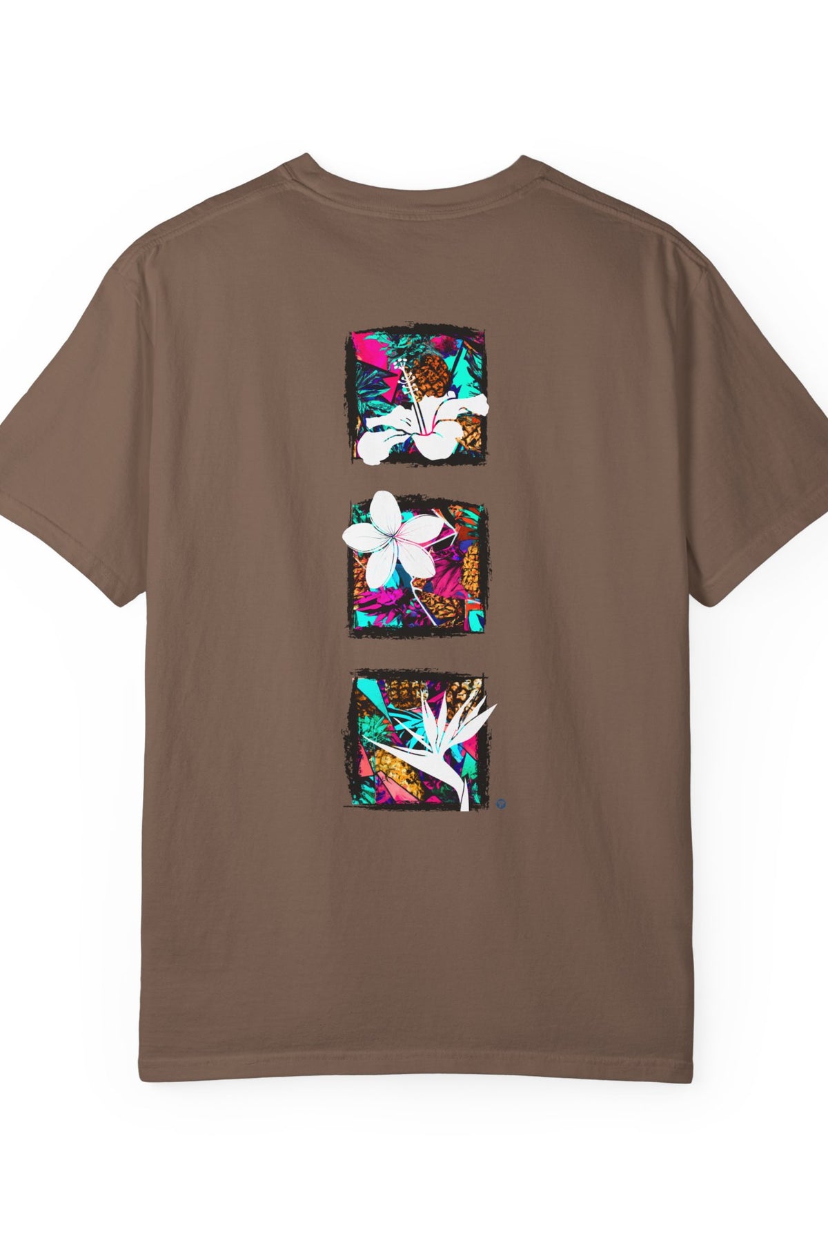 Pineapple Blossom Garment Dyed Tee Topaz Blue 4XL The Local Banyan