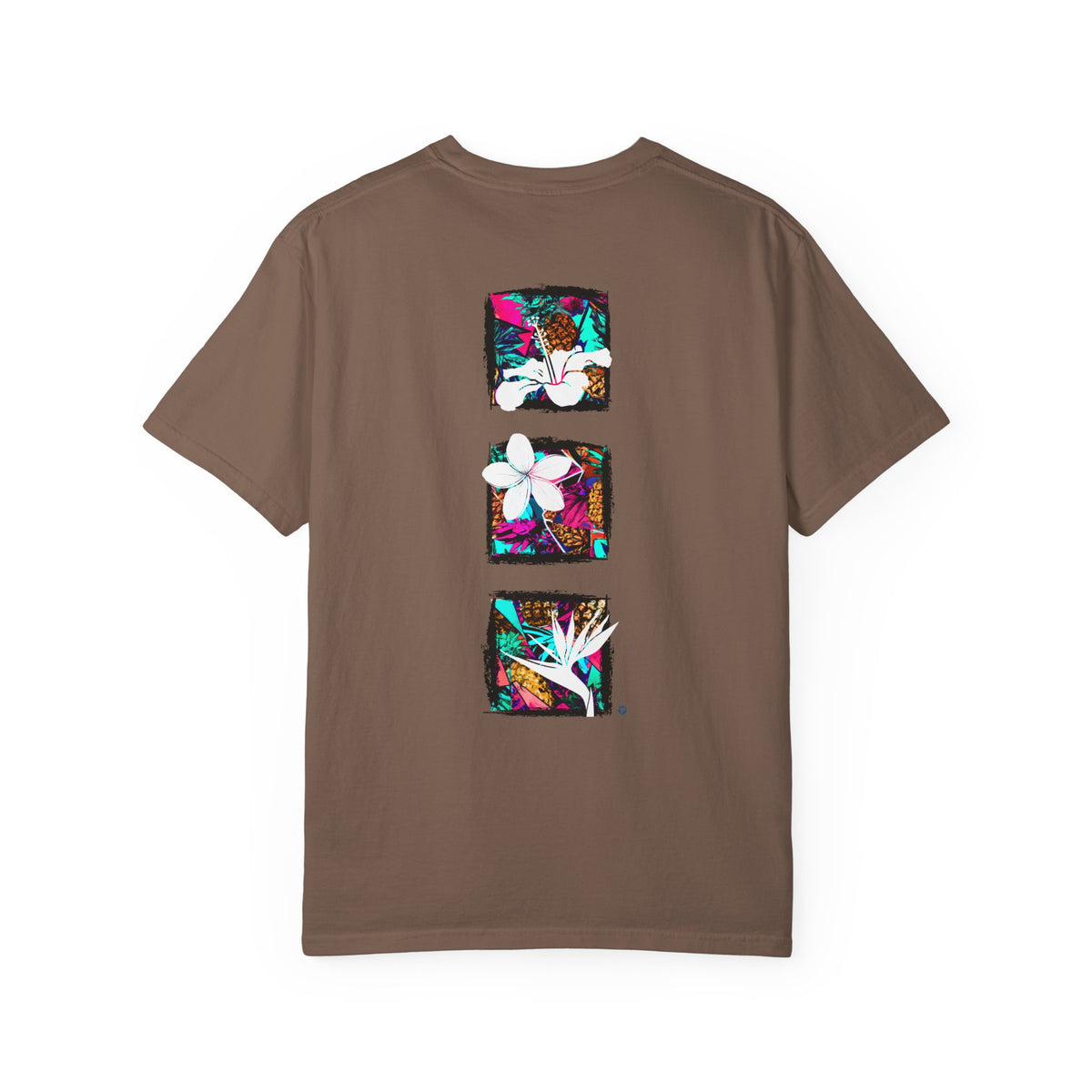 Pineapple Blossom Garment Dyed Tee Topaz Blue 4XL The Local Banyan
