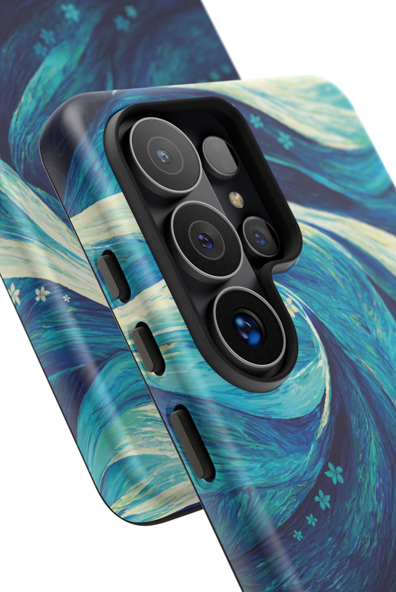 Eternal Mana Tough Samsung Galaxy Case Detail View - Hawaiian Ocean Wave Polynesian Tribal Design Close Up - The Local Banyan