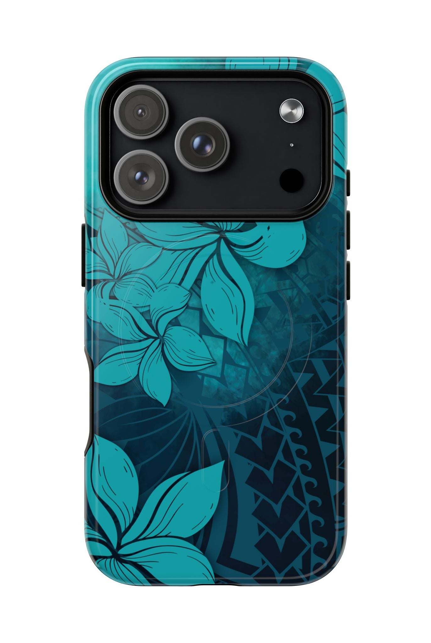 Moana Bloom MagSafe iPhone Case Side View - Dual Layer Drop Protection Hawaiian Phone Case - The Local Banyan