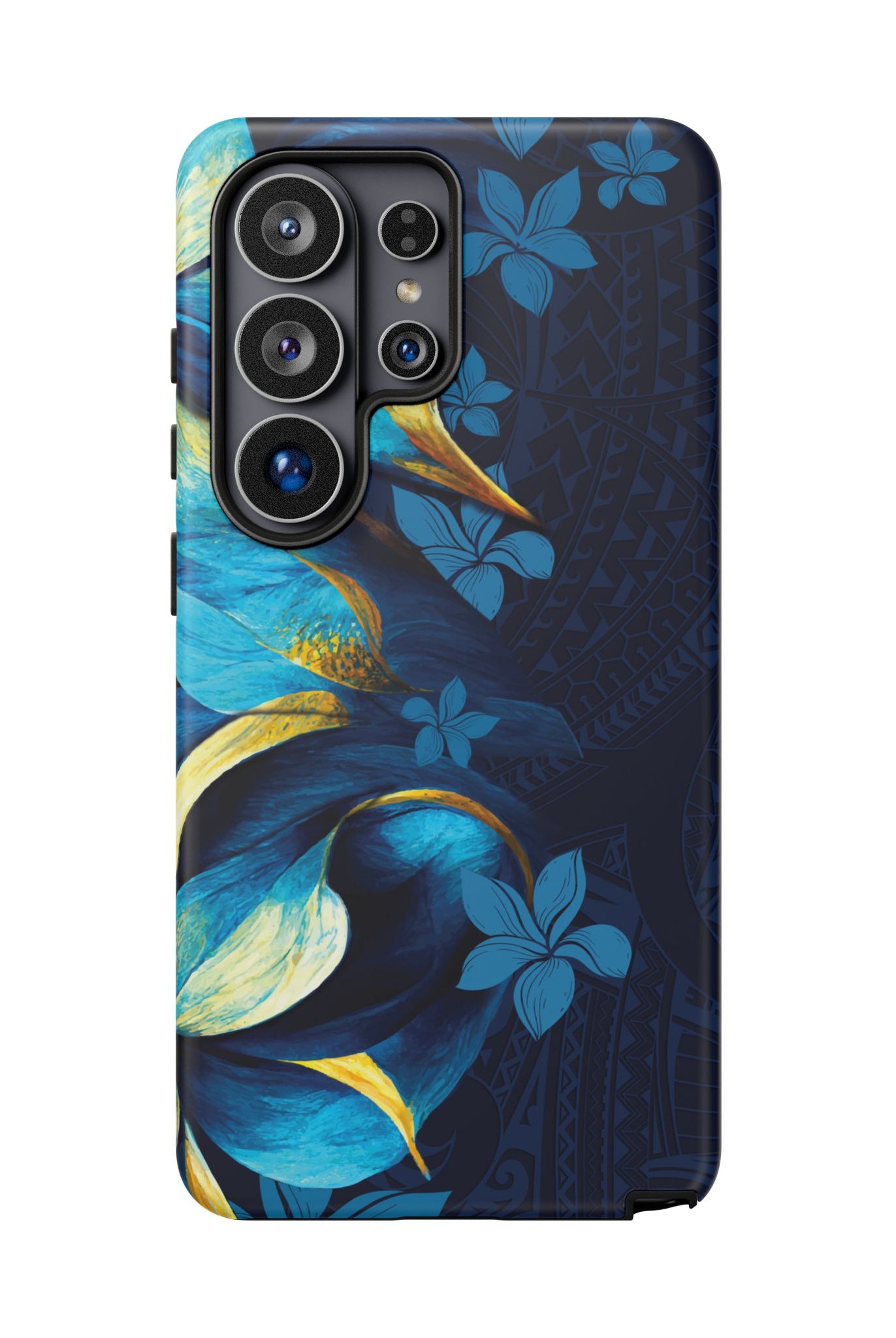 Po Mahina Tough Samsung Galaxy Case Side View - Dual Layer Drop Protection Hawaiian Phone Case - The Local Banyan