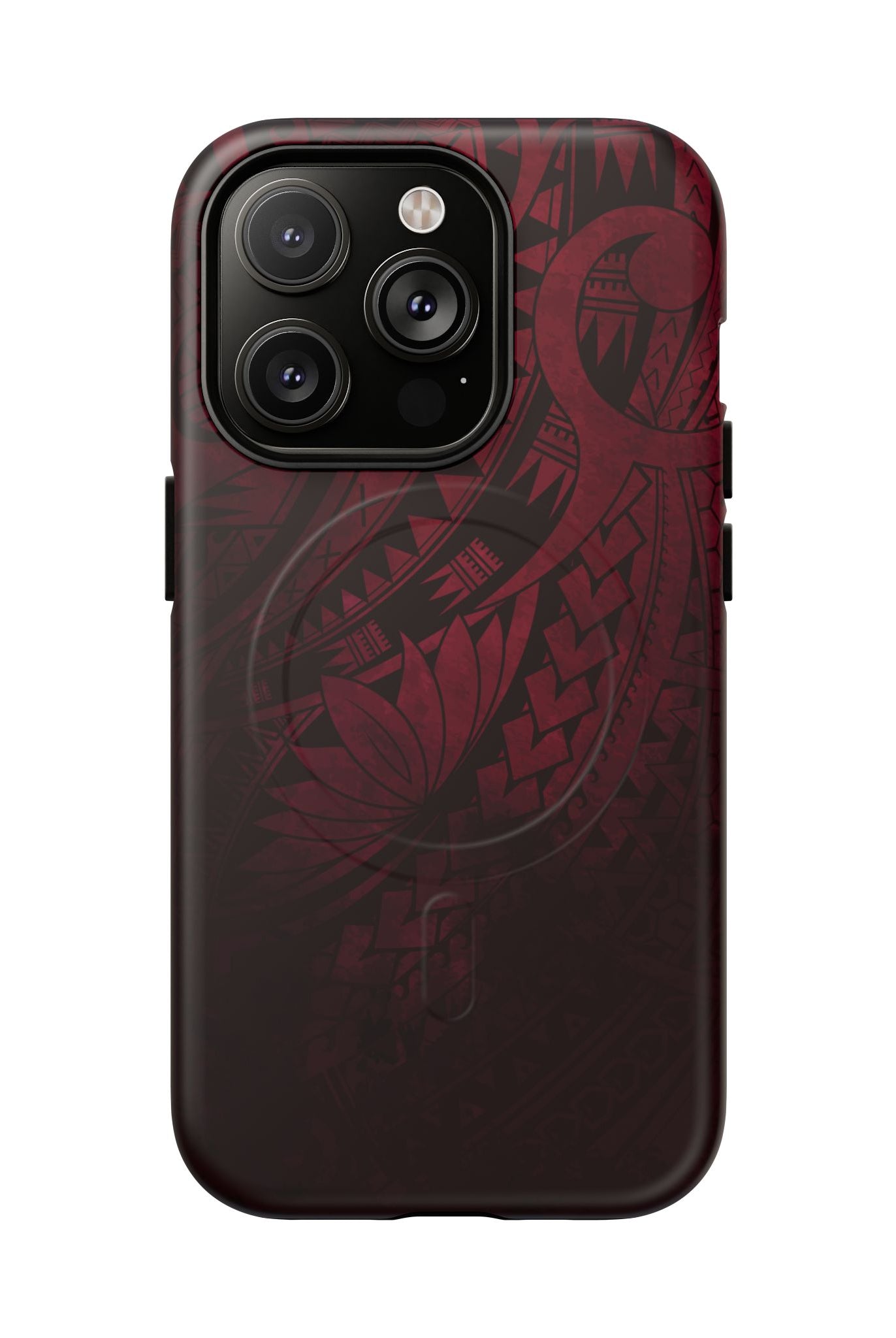 Eternal Ember MagSafe iPhone Case iPhone 14 Pro Matte - Hawaiian Red Tribal Polynesian Design - The Local Banyan