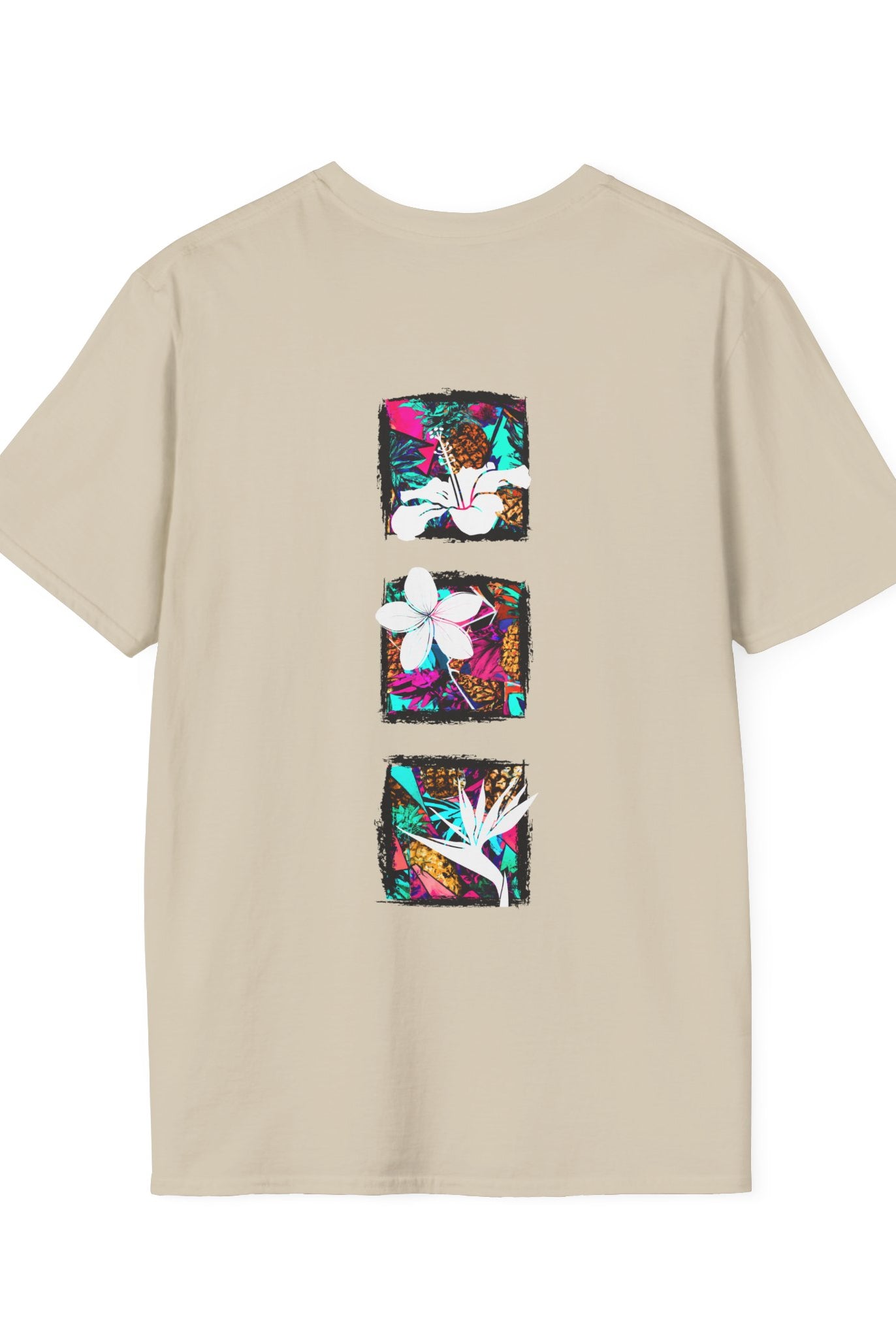 Pineapple Blossom Triad Soft Style Tee T-Shirt Sand S