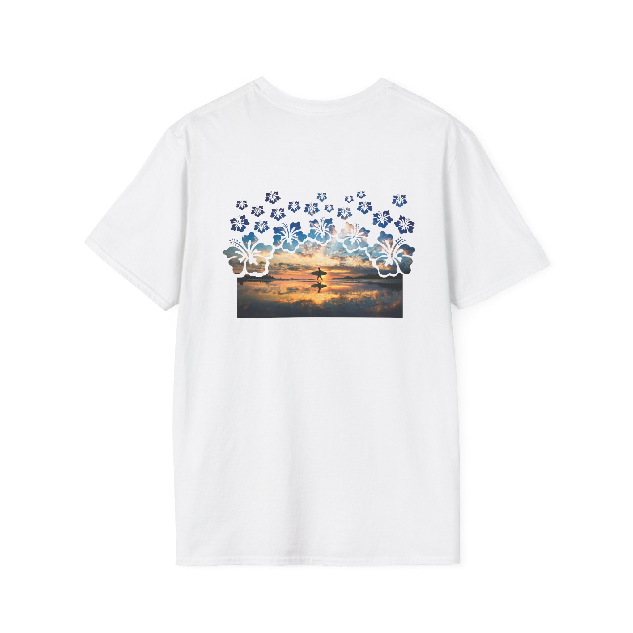 Sunset Surfer Soft Style Tee T-Shirt The Local Banyan White S