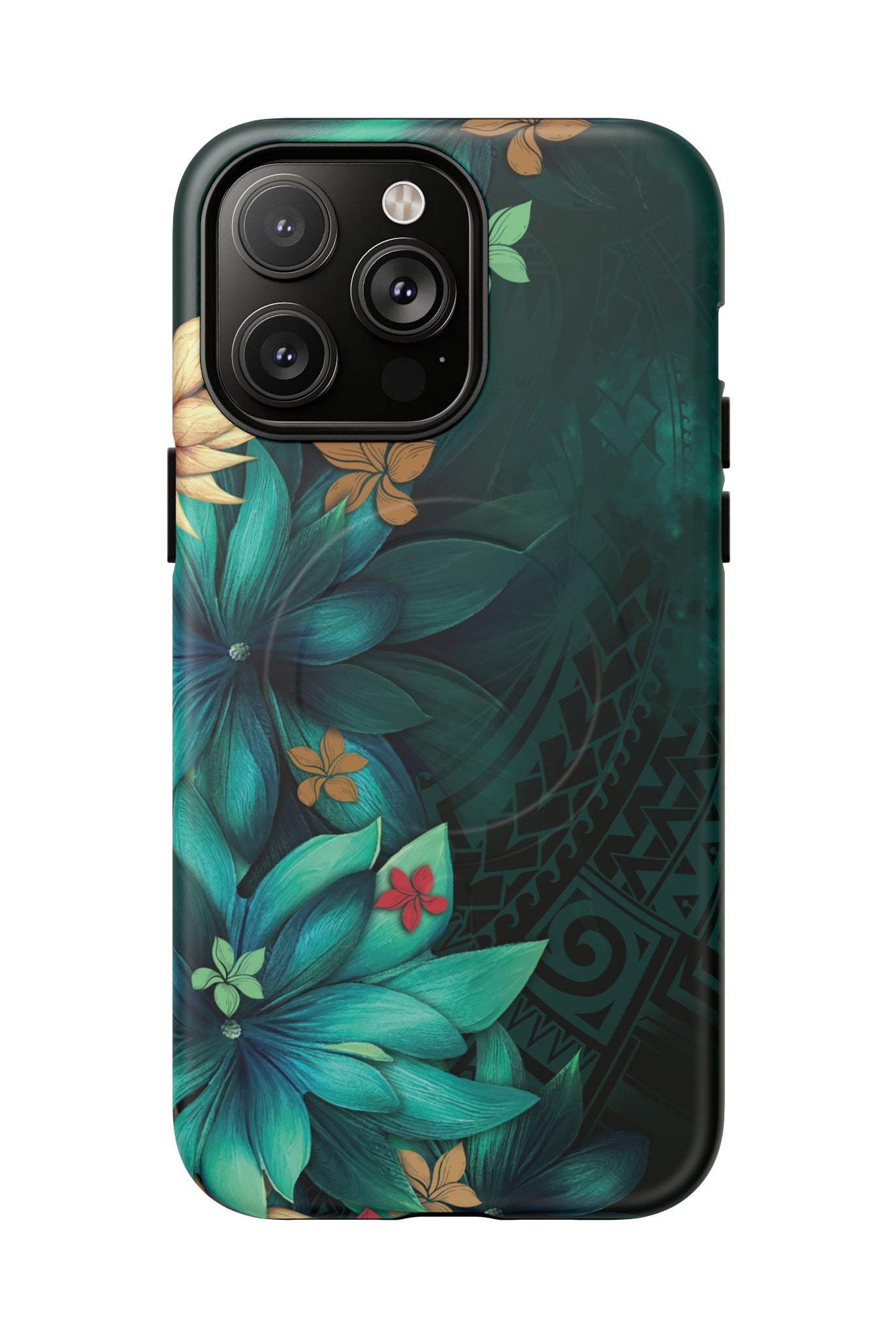 Aloha Whispers MagSafe iPhone Case iPhone 14 Pro Max Matte - Hawaiian Abstract Green Floral Polynesian Design - The Local Banyan