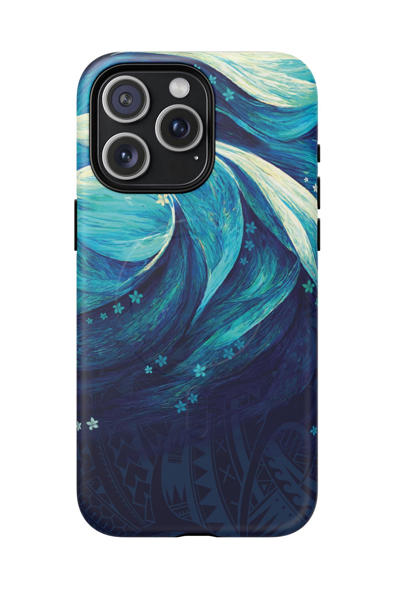 Eternal Mana MagSafe iPhone Case iPhone 15 Pro Max Matte - Hawaiian Ocean Wave Polynesian Tribal Design - The Local Banyan