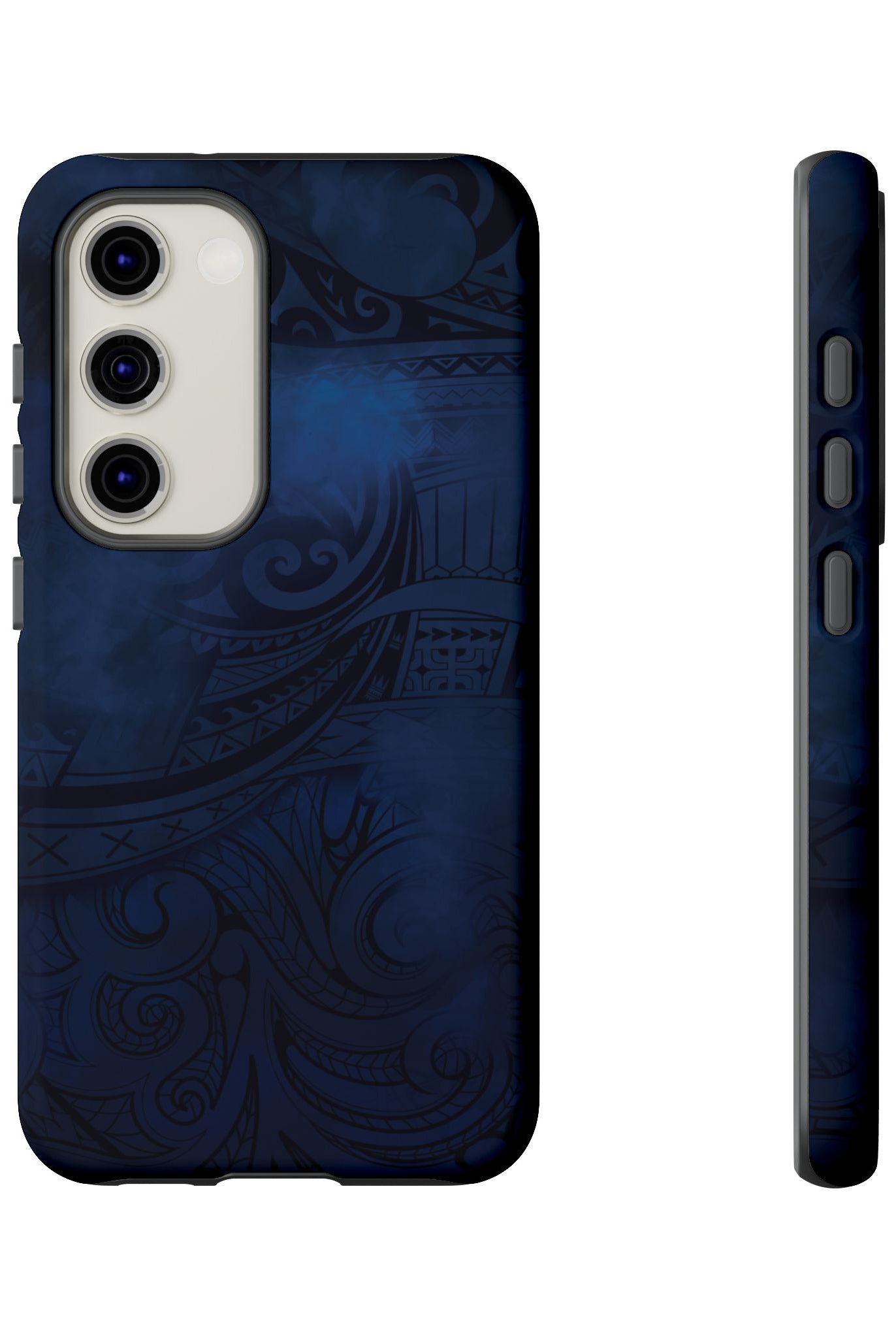 Midnight Essence Tough Samsung Galaxy Case Side View - Dual Layer Drop Protection Hawaiian Phone Case - The Local Banyan