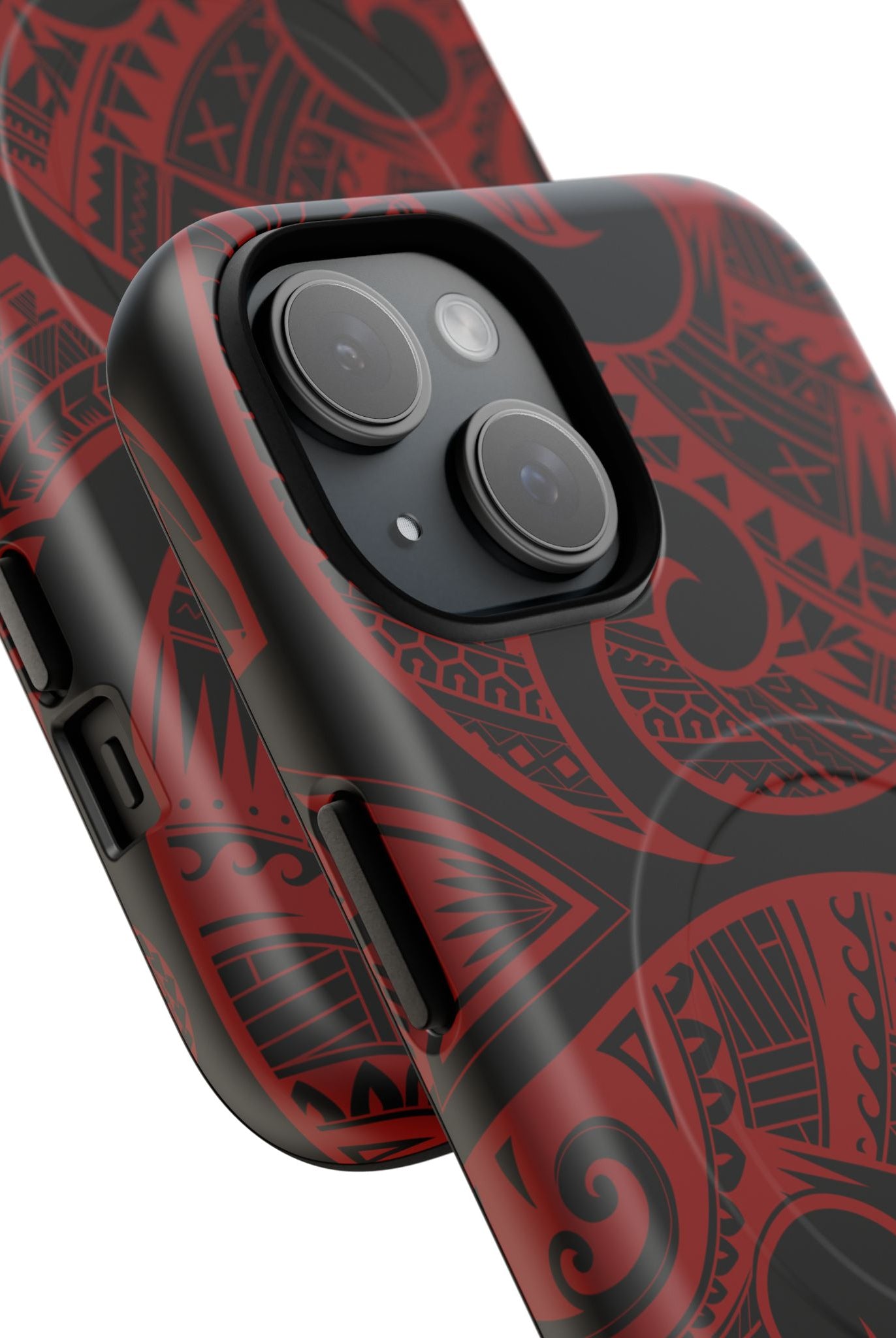 Island Tribal MagSafe iPhone Case Side View - Dual Layer Drop Protection Hawaiian Phone Case - The Local Banyan