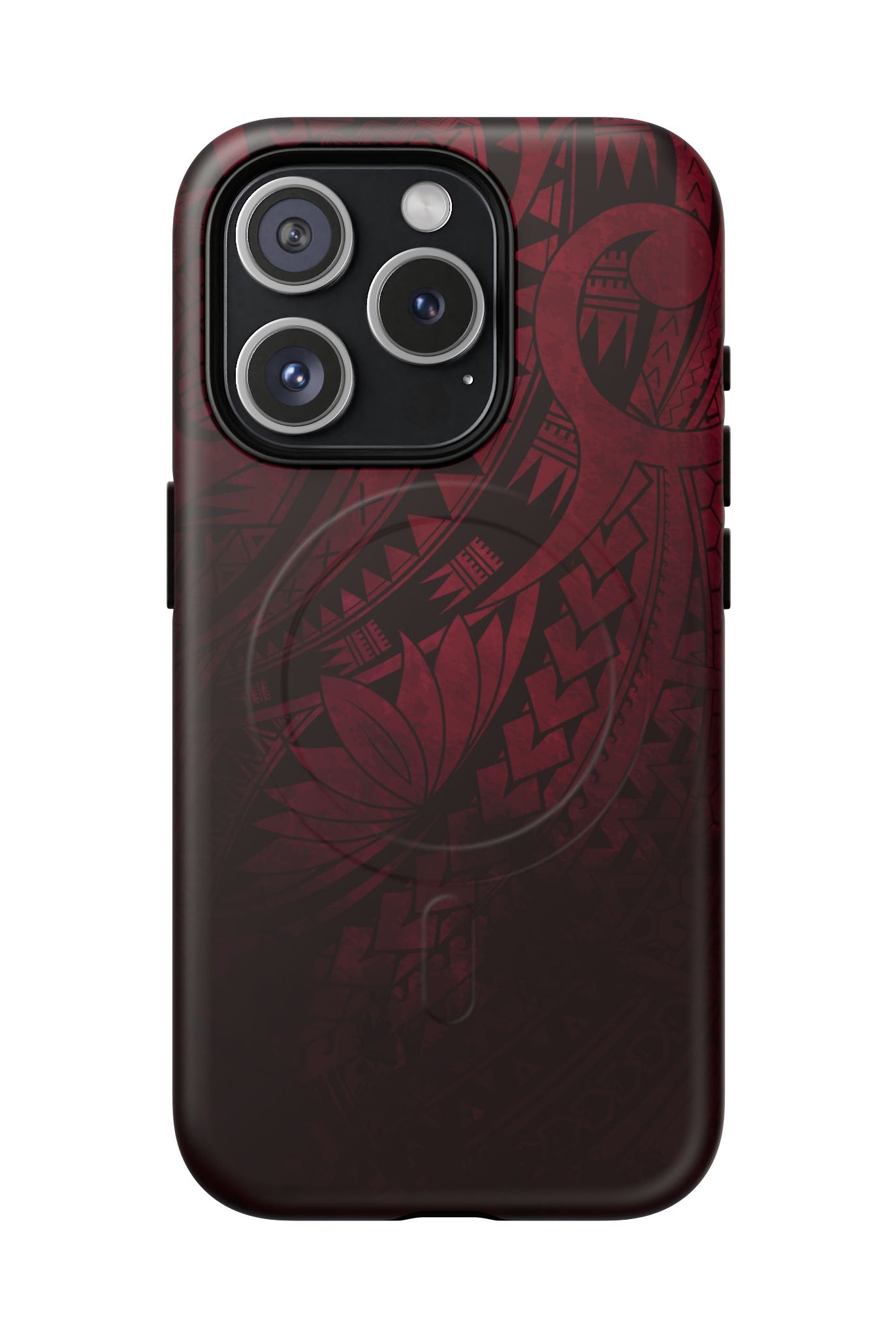 Eternal Ember MagSafe iPhone Case iPhone 15 Pro Matte - Hawaiian Red Tribal Polynesian Design - The Local Banyan