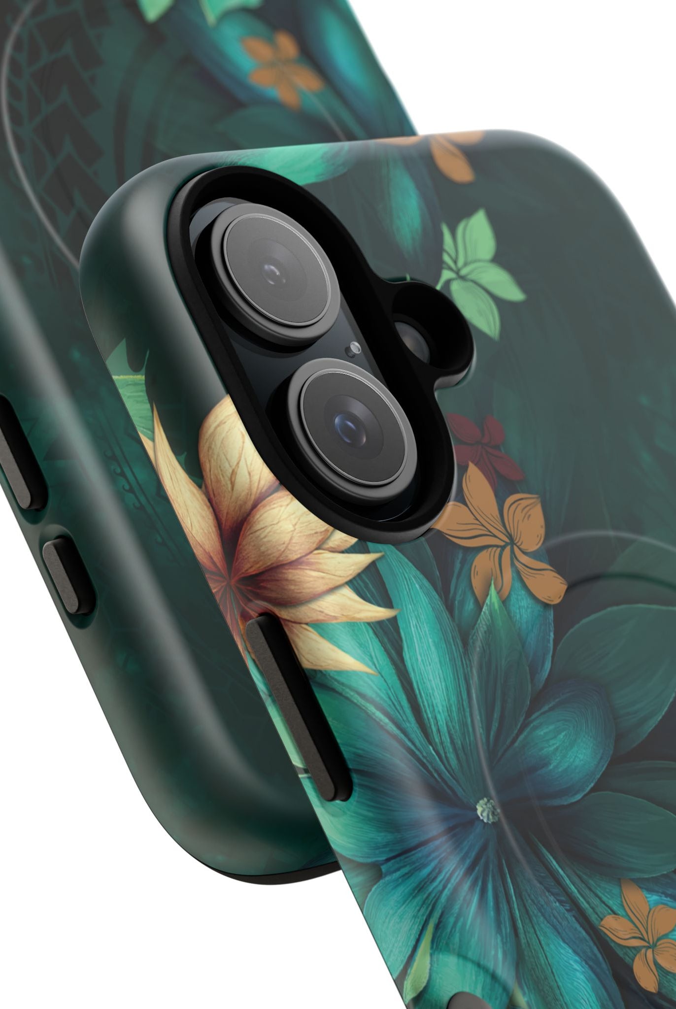 Aloha Whispers MagSafe iPhone Case Side View - Dual Layer Drop Protection Hawaiian Phone Case - The Local Banyan