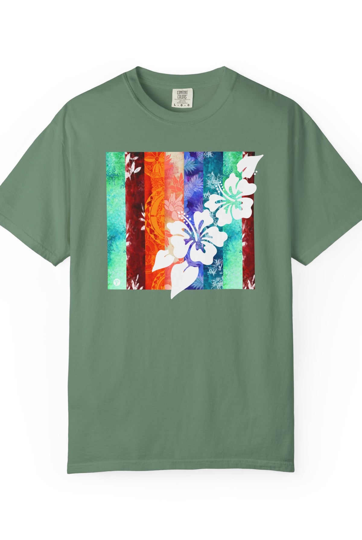Tropical Vibes Soft Style Tee Light Green S The Local Banyan