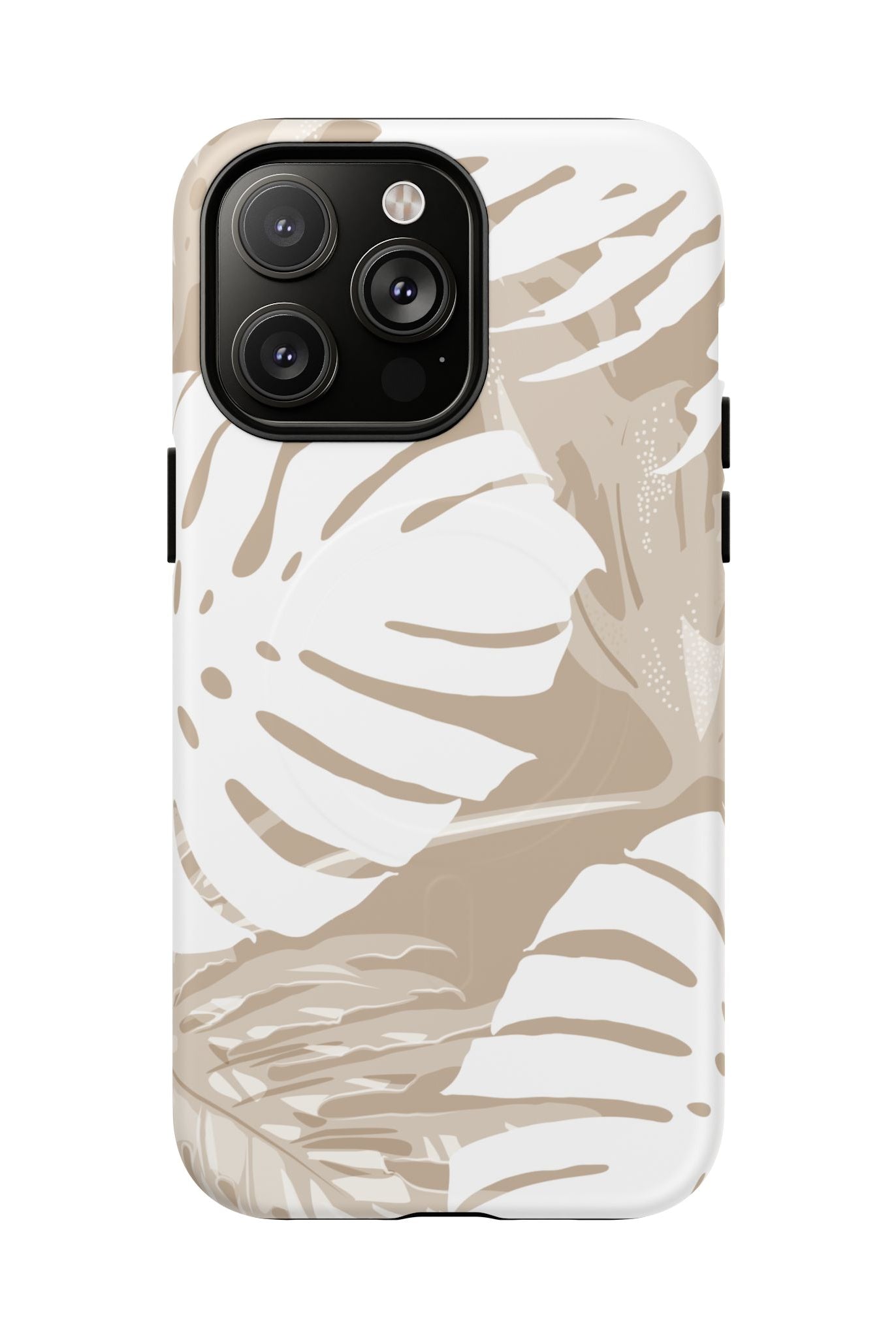 Exotic Monstera MagSafe iPhone Case iPhone 14 Pro Max Matte - Hawaiian Tropical Monstera Botanical Neutral Design - The Local Banyan