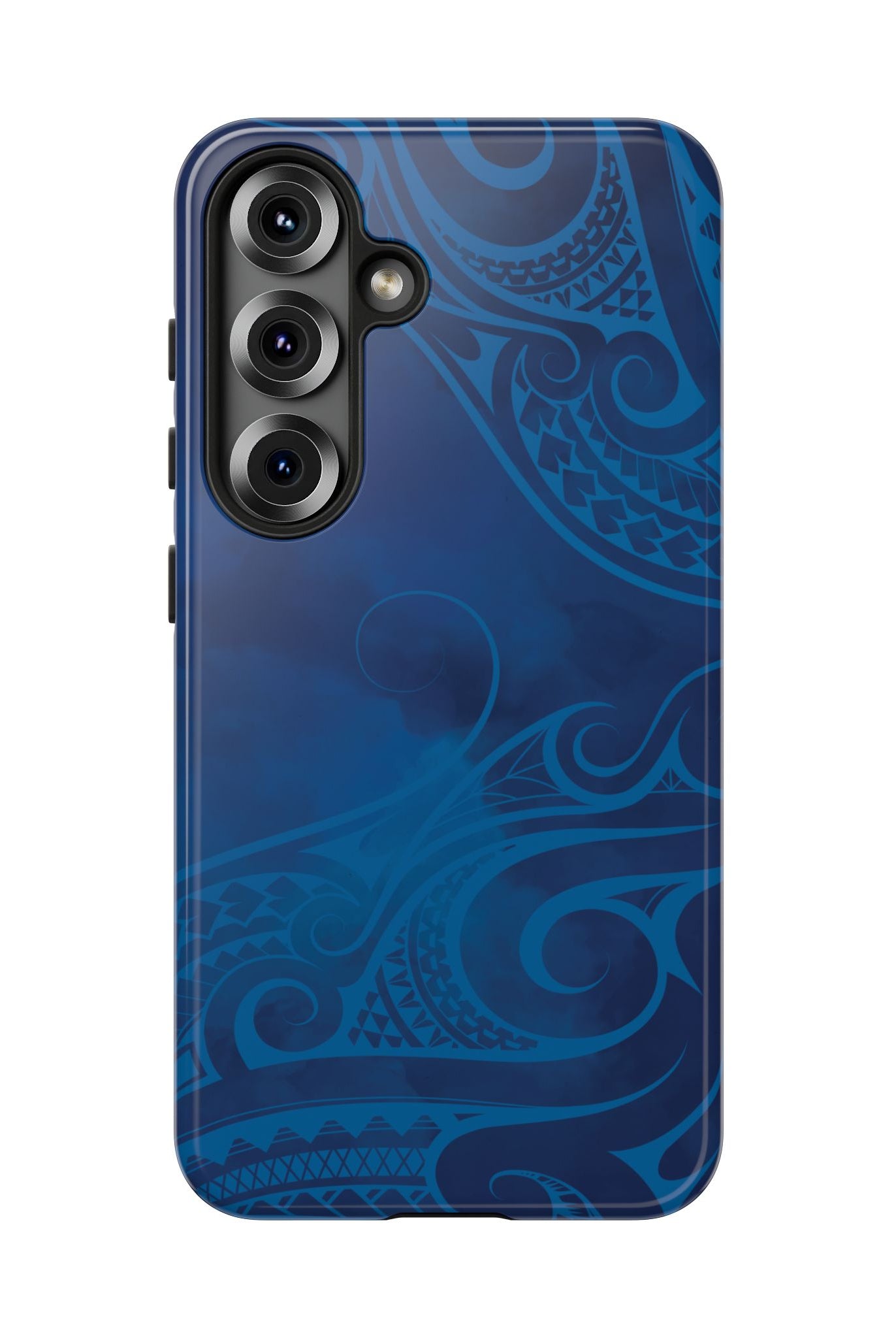 Kai Legacy Tough Samsung Galaxy Case Detail View - Hawaiian Ocean Blue Polynesian Tribal Design Close Up - The Local Banyan