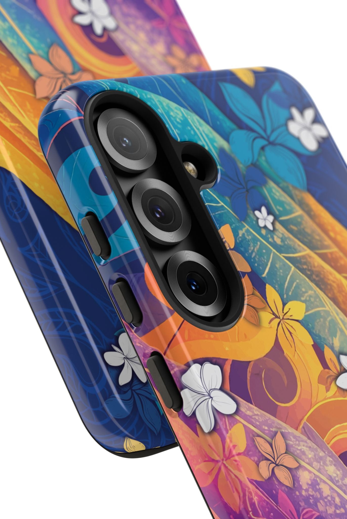 Mauna Sunrise Tough Samsung Galaxy Case Side View - Dual Layer Drop Protection Hawaiian Phone Case - The Local Banyan