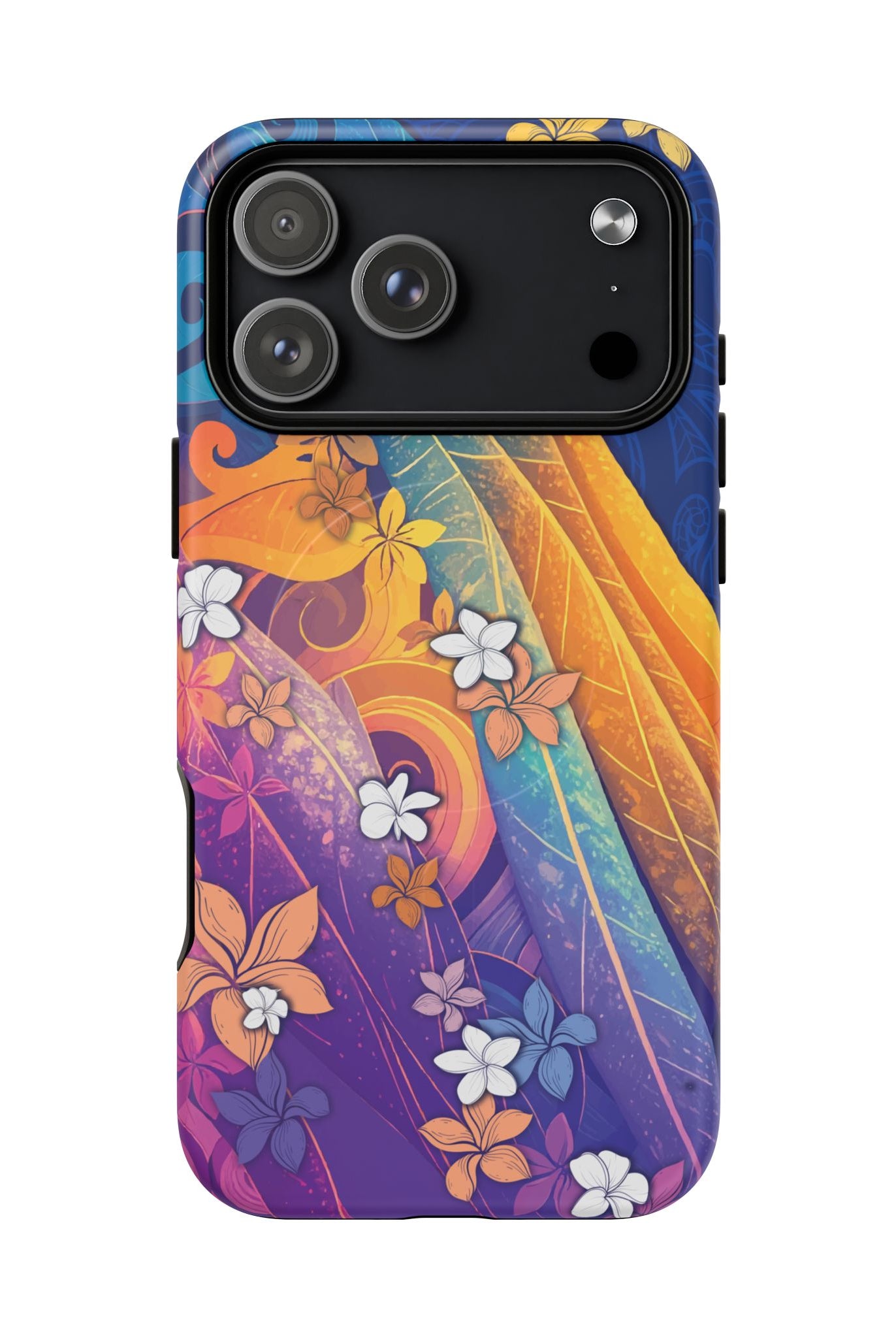 Mauna Sunrise MagSafe iPhone Case iPhone 17 Pro Max Matte - Hawaiian Colorful Sunrise Plumeria Design - The Local Banyan