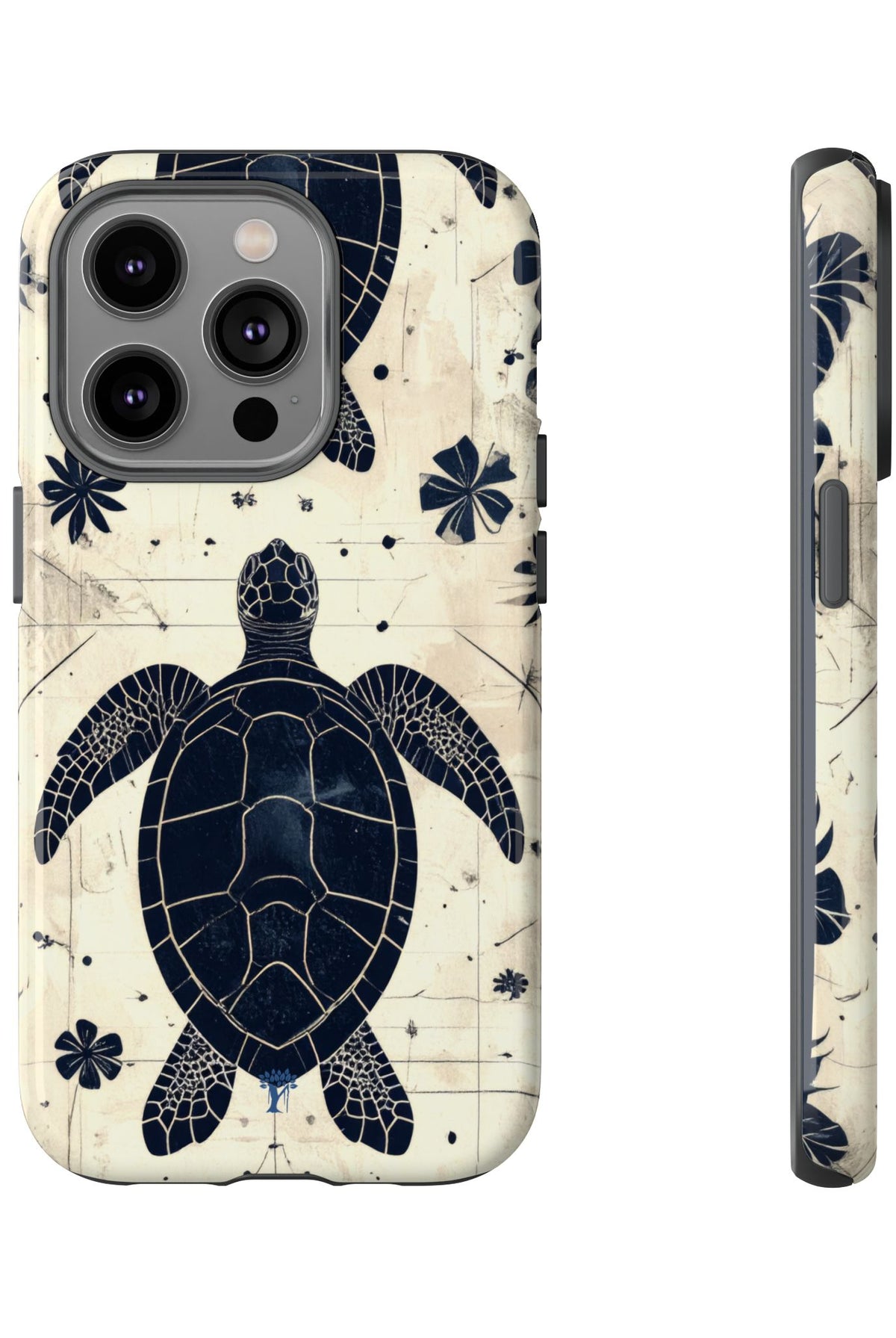 Tapa Keʻa Honu Tough Case for iPhone iPhone 14 Pro Glossy The Local Banyan