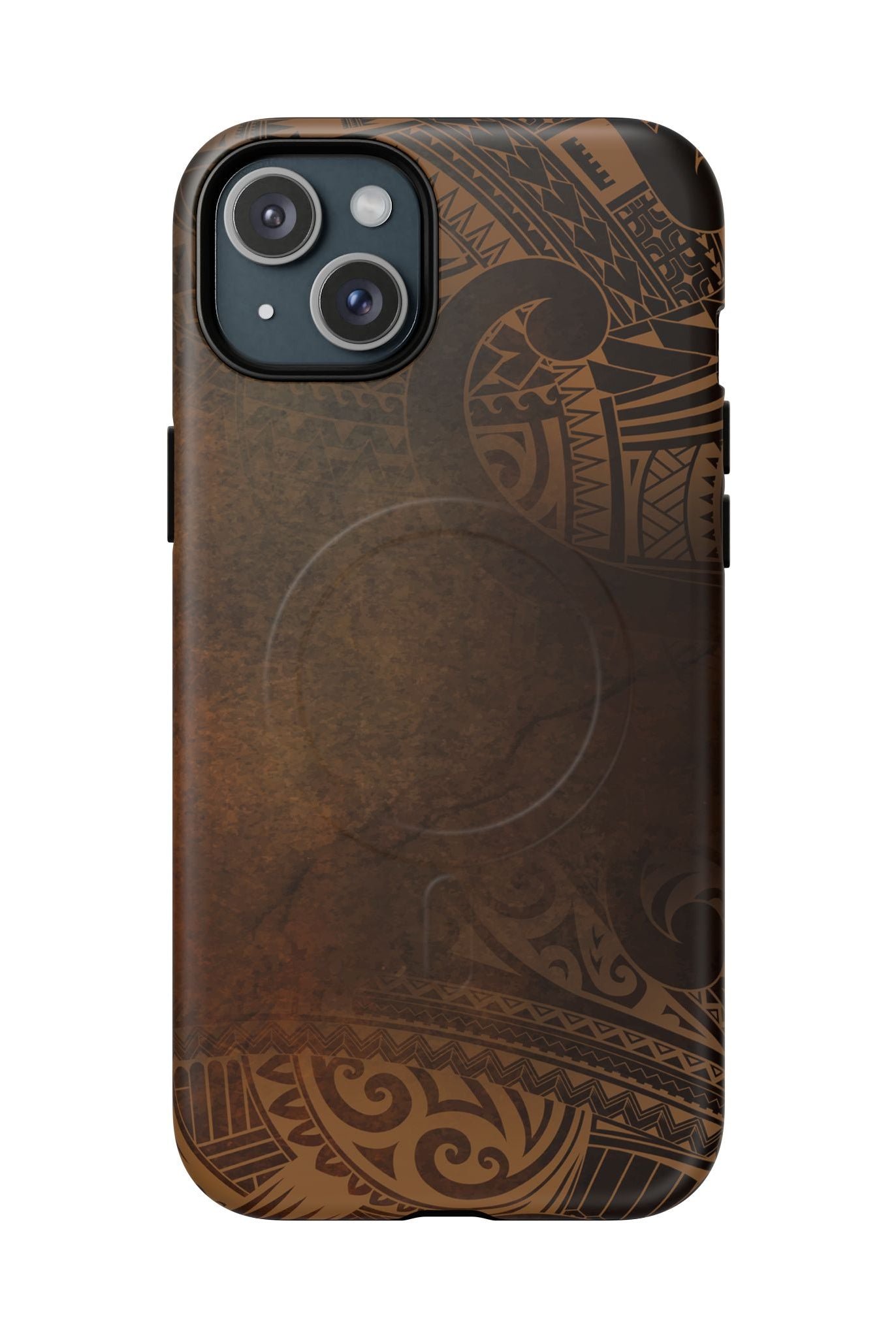 Aloha Aina MagSafe iPhone Case iPhone 15 Plus Matte - Hawaiian Earth Tone Polynesian Tribal Design - The Local Banyan