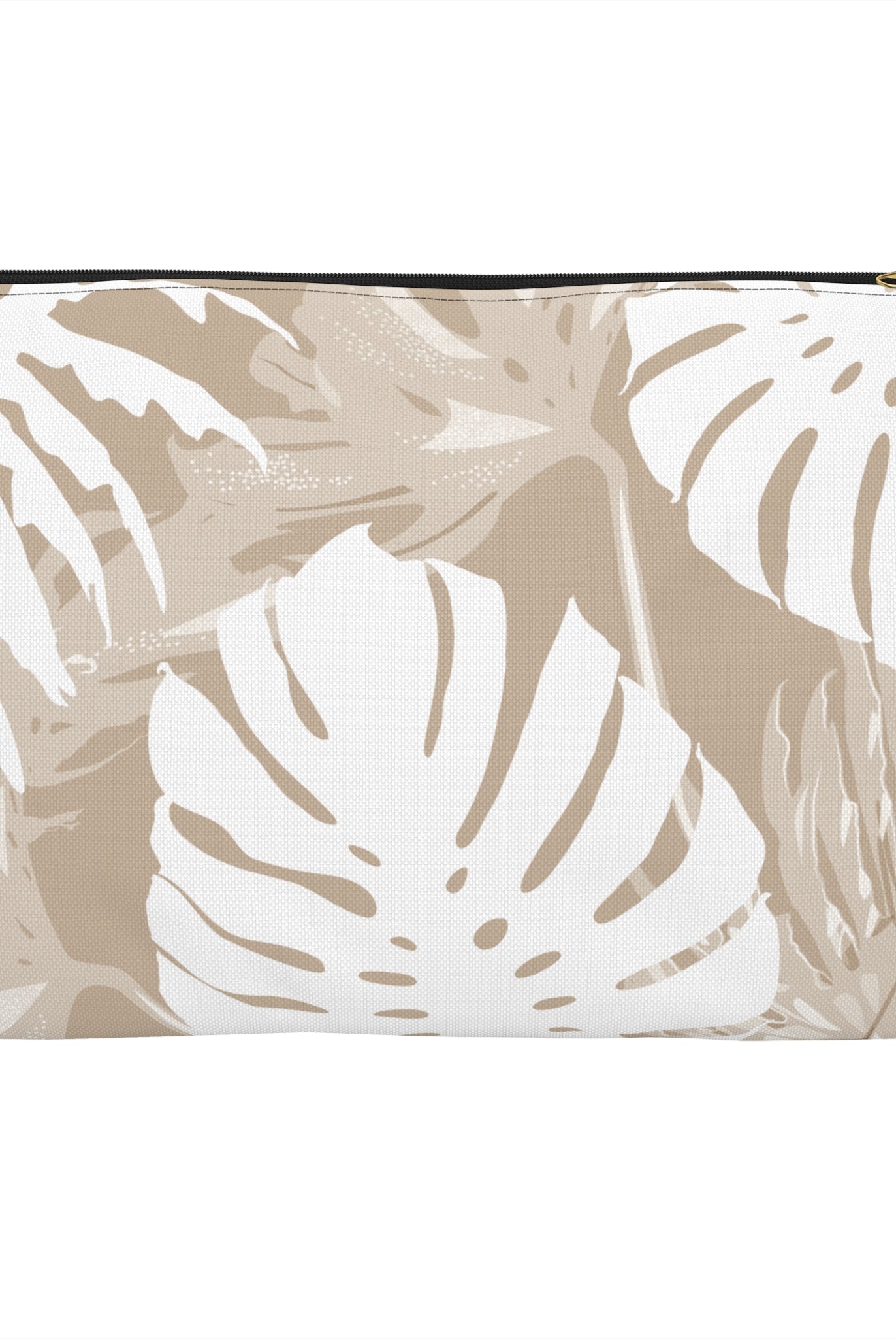 Exotic Monstera Travel Bag Pouches The Local Banyan Large Black zipper