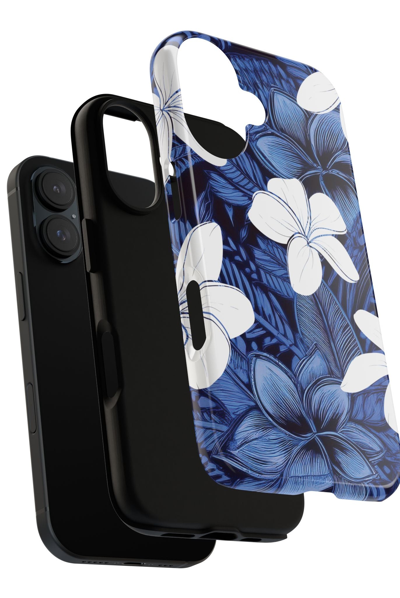 Eternal Blue Plumeria Tough Case for iPhone Phone Case The Local Banyan