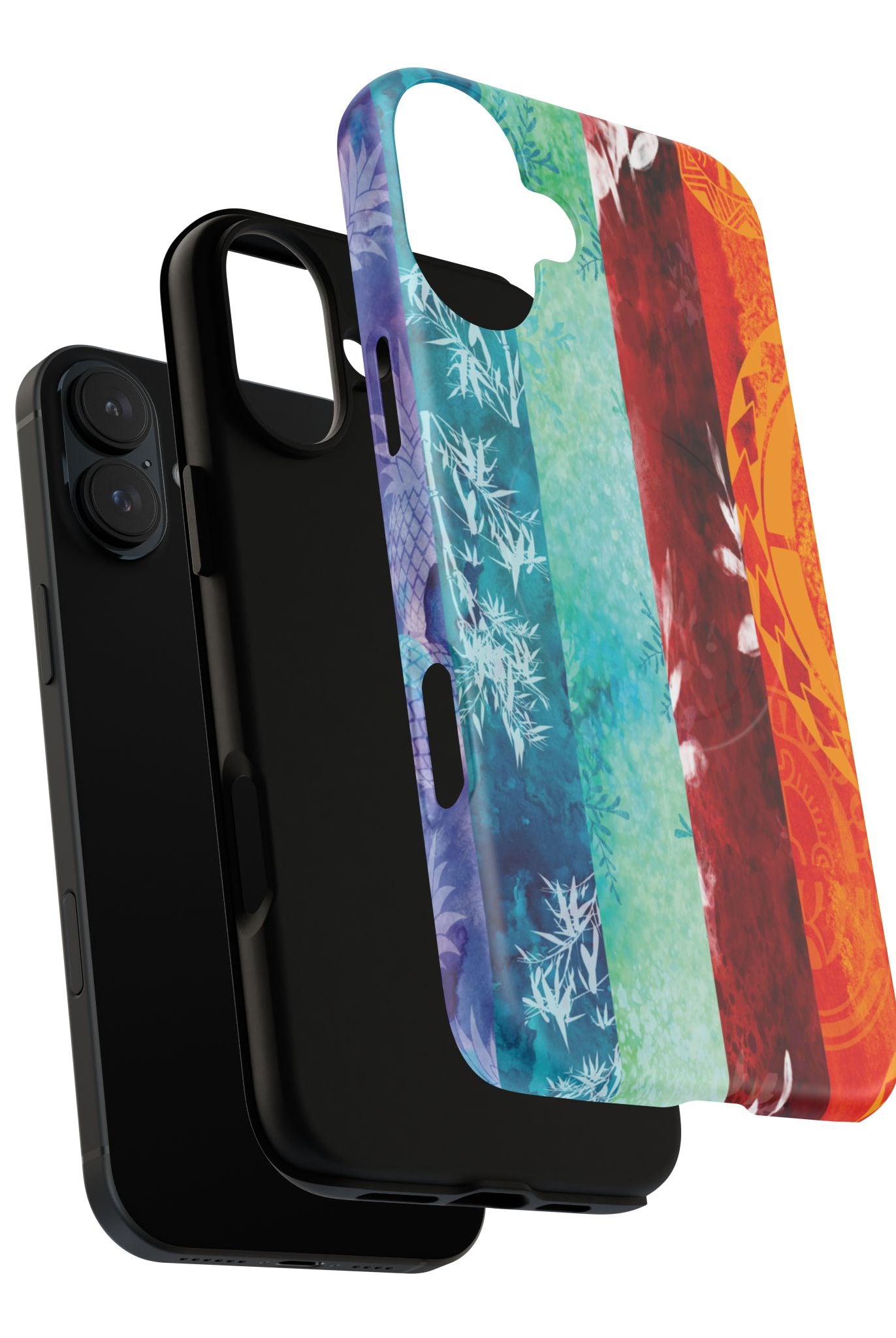 Woman holding Island Vibes MagSafe iPhone Case - Hawaiian Colorful Tropical Floral Design - The Local Banyan