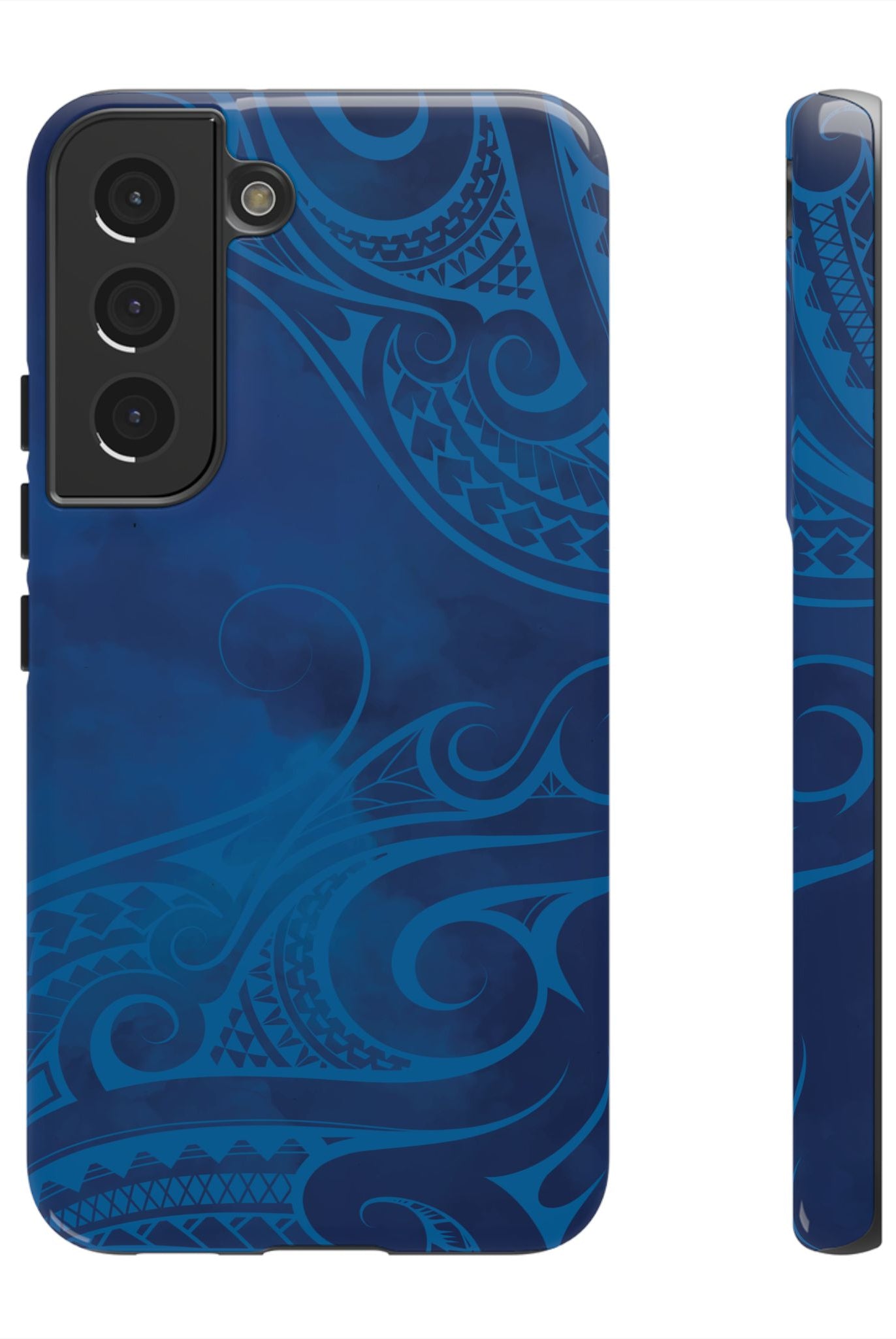 Kai Legacy Tough Samsung Galaxy Case Samsung Galaxy S22 Glossy - Hawaiian Ocean Blue Polynesian Tribal Design - The Local Banyan