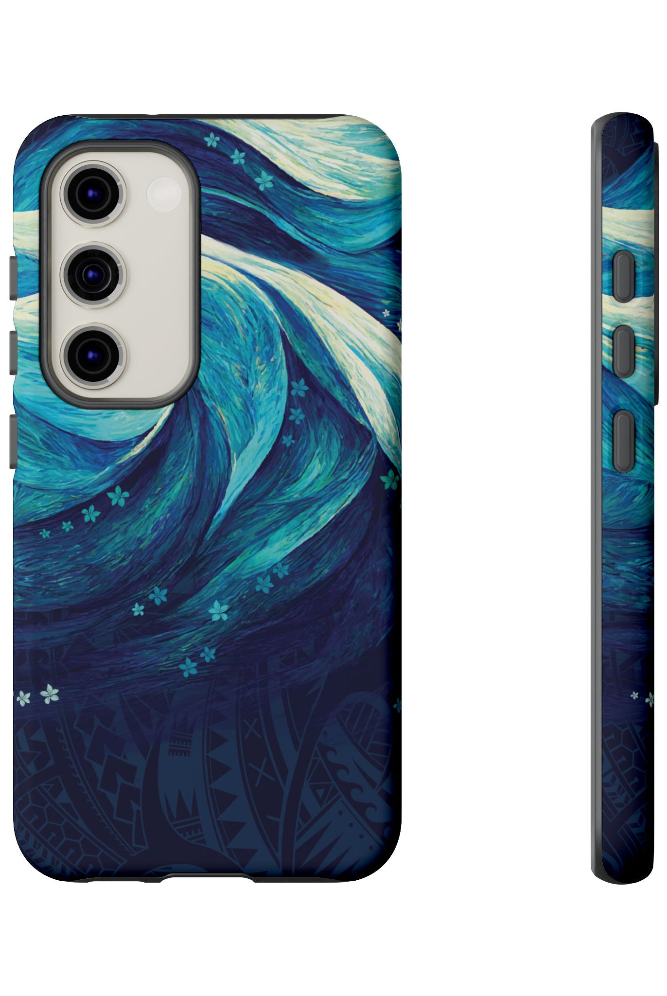 Eternal Mana Tough Samsung Galaxy Case Side View - Dual Layer Drop Protection Hawaiian Phone Case - The Local Banyan