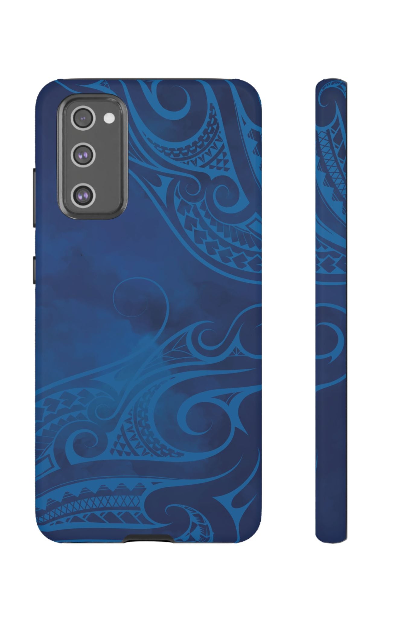 Kai Legacy Tough Samsung Galaxy Case Samsung Galaxy S20 FE Matte - Hawaiian Ocean Blue Polynesian Tribal Design - The Local Banyan