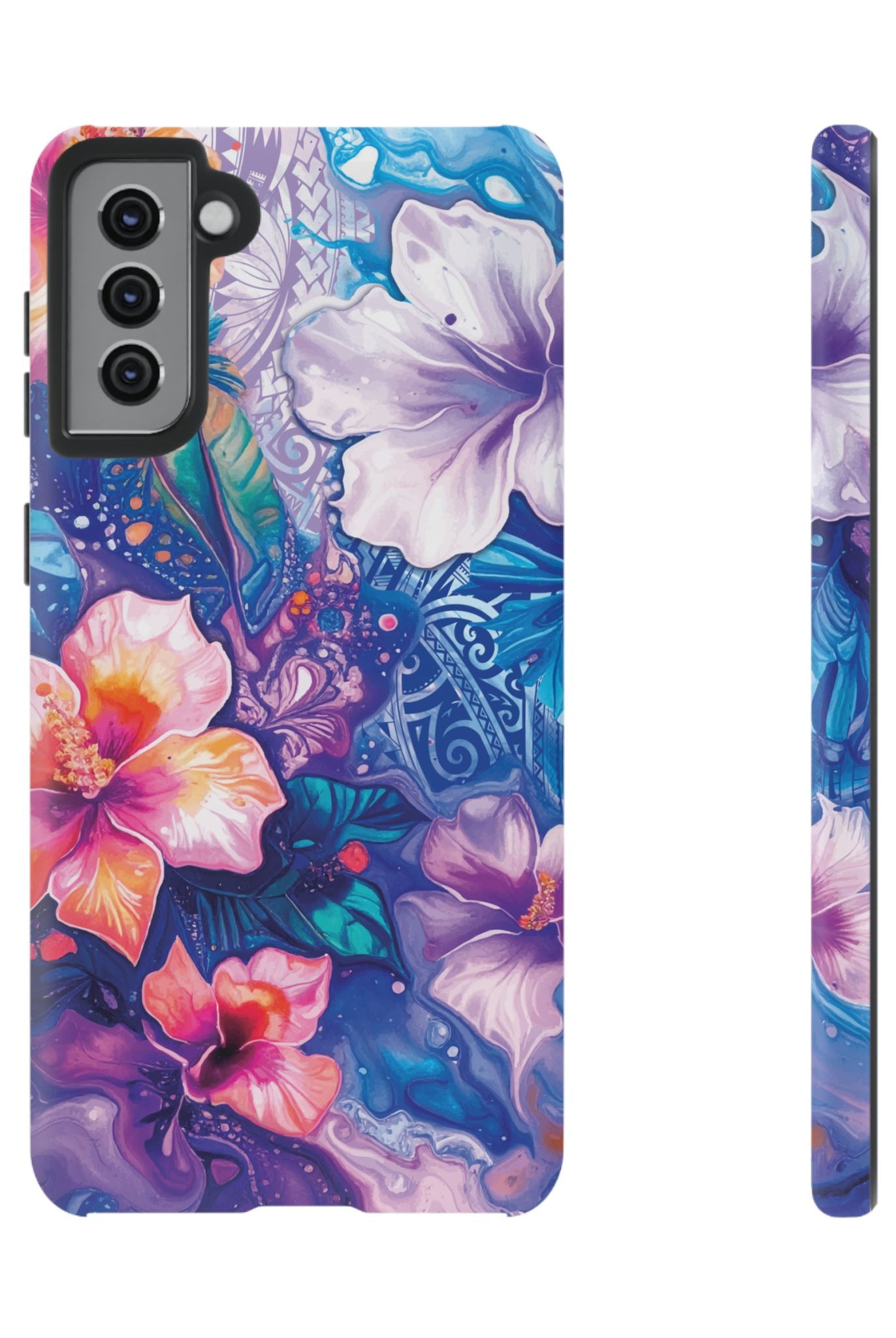Aloha Wai Tough Samsung Galaxy Case Samsung Galaxy S21 Plus Matte - Hawaiian Aloha Tropical Floral Design - The Local Banyan