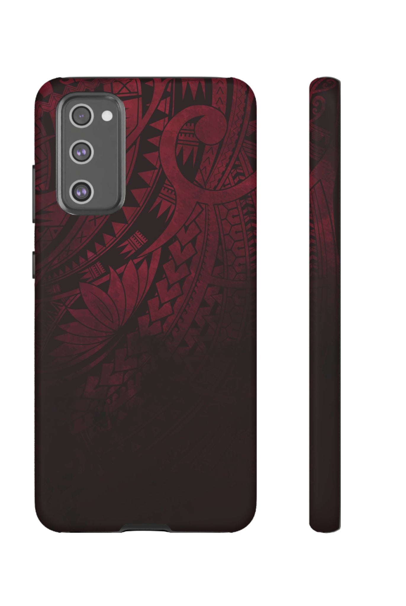 Eternal Ember Tough Samsung Galaxy Case Samsung Galaxy S20 FE Matte - Hawaiian Red Tribal Polynesian Design - The Local Banyan