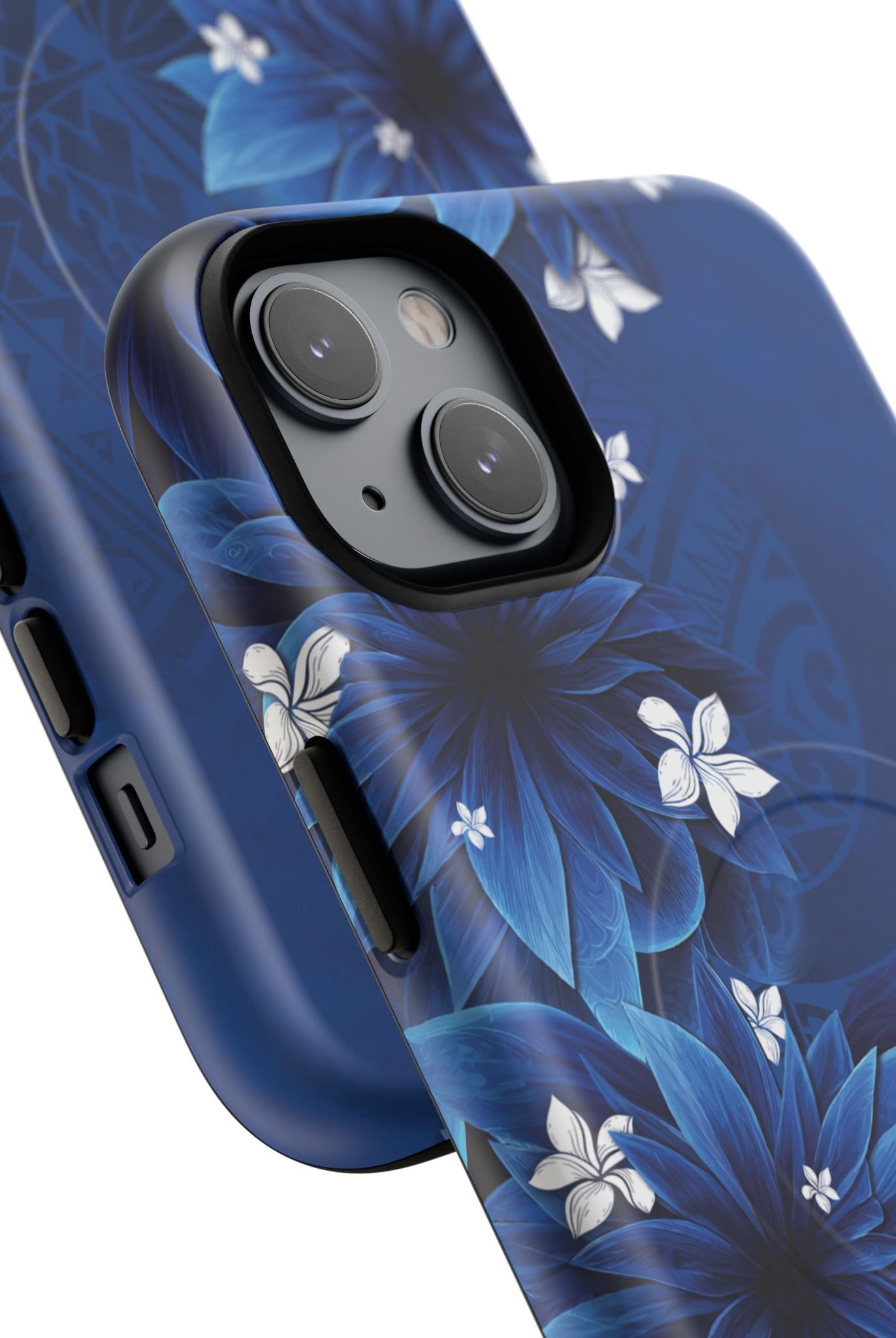 Hoku Pua MagSafe iPhone Case Side View - Dual Layer Drop Protection Hawaiian Phone Case - The Local Banyan