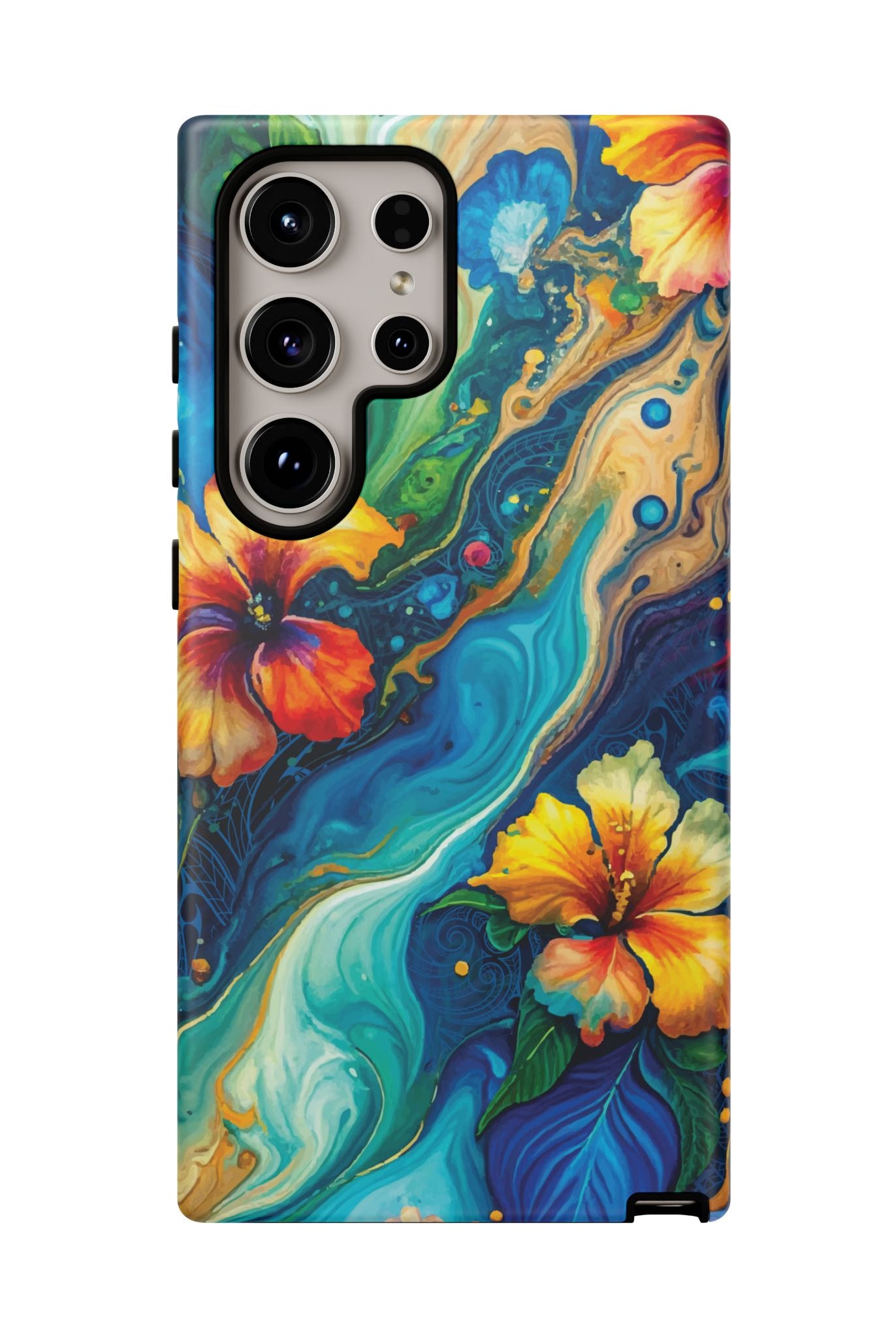Aloalo Drift Tough Samsung Galaxy Case Side View - Dual Layer Drop Protection Hawaiian Phone Case - The Local Banyan