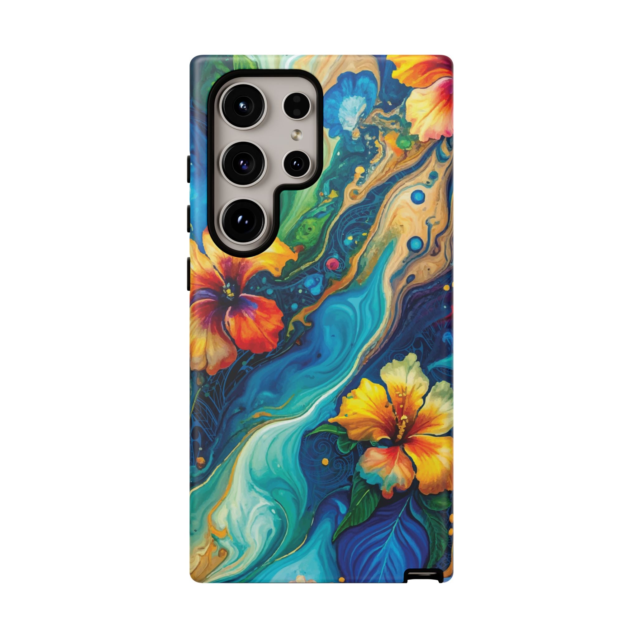 Aloalo Drift Tough Samsung Galaxy Case Side View - Dual Layer Drop Protection Hawaiian Phone Case - The Local Banyan
