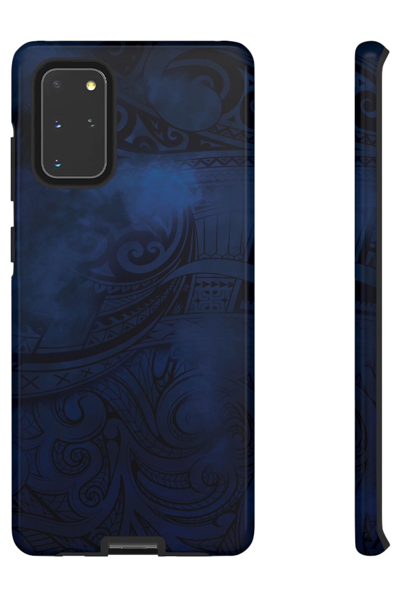 Midnight Essence Tough Samsung Galaxy Case Samsung Galaxy S20+ Glossy - Hawaiian Midnight Navy Polynesian Tribal Design - The Local Banyan